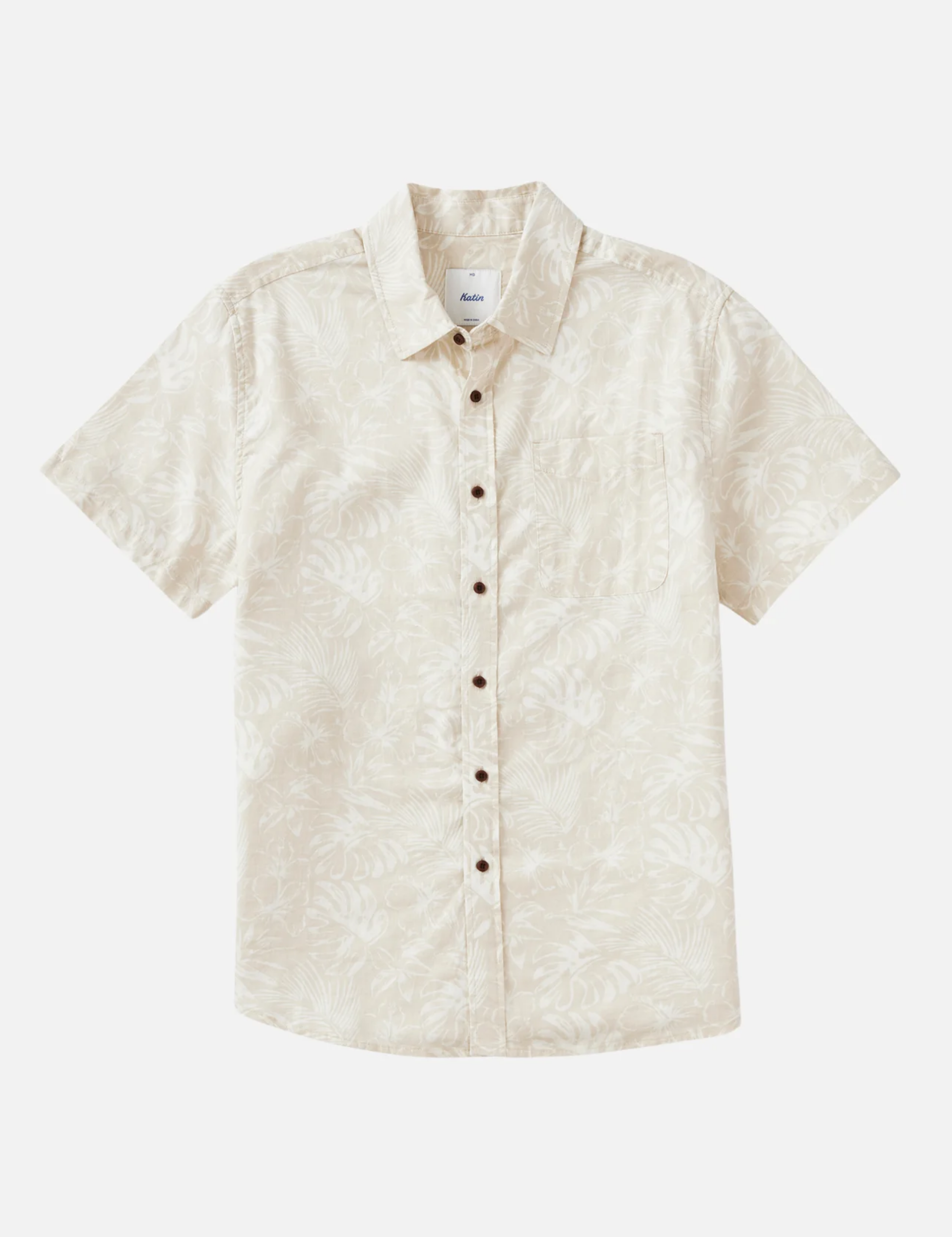 Katin Moco Shirt Floral Print White Cream Button Up Collared Shirt for MenMen’s Tops Athens GA Georgia Kempt Menswear Store Near Me Spring Summer