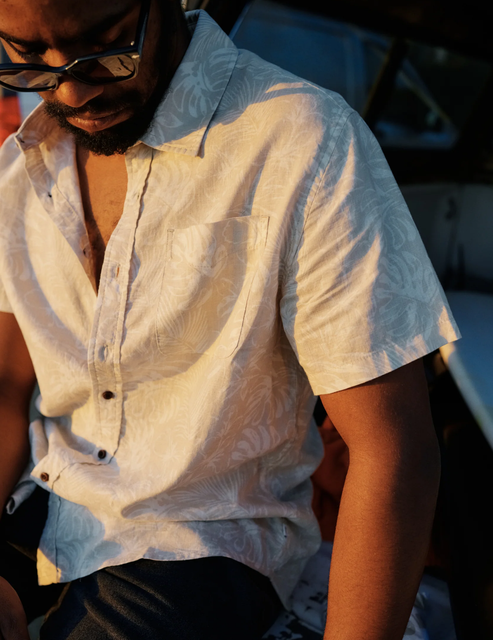 Katin Moco Shirt Floral Print White Cream Button Up Collared Shirt for MenMen’s Tops Athens GA Georgia Kempt Menswear Store Near Me Spring Summer