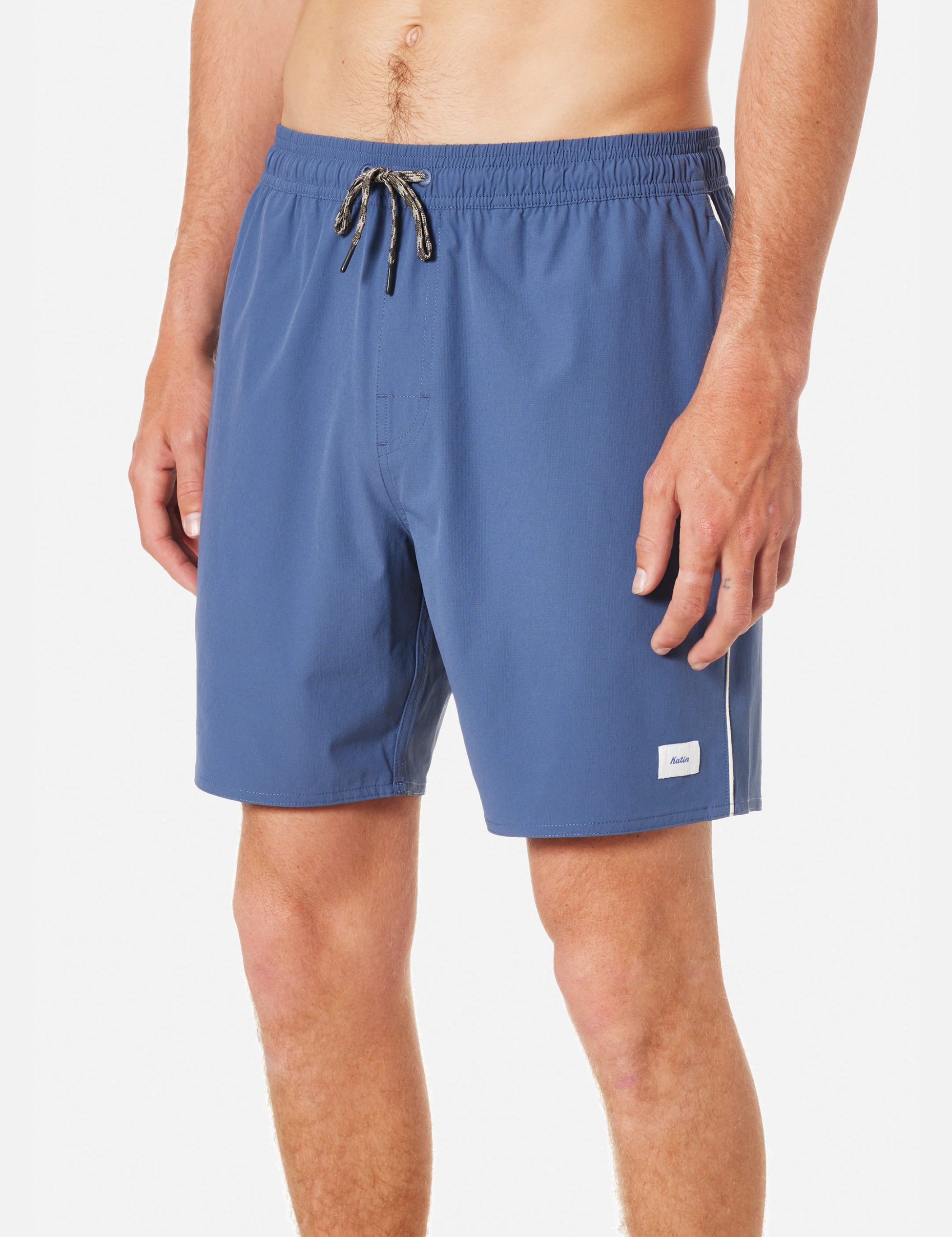 Katin OTG Richie Volley Sun Protection Sport and Swim Short Bottoms for Men Men’s Workout Shorts Washed Blue Contrast Stitch Summer Athens GA Georgia Kempt Menswear Store Near Me