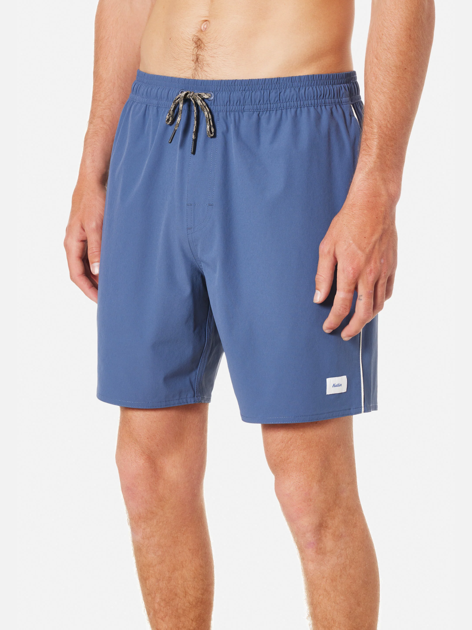 Katin OTG Richie Volley Sun Protection Sport and Swim Short Bottoms for Men Men’s Workout Shorts Washed Blue Contrast Stitch Summer Athens GA Georgia Kempt Menswear Store Near Me