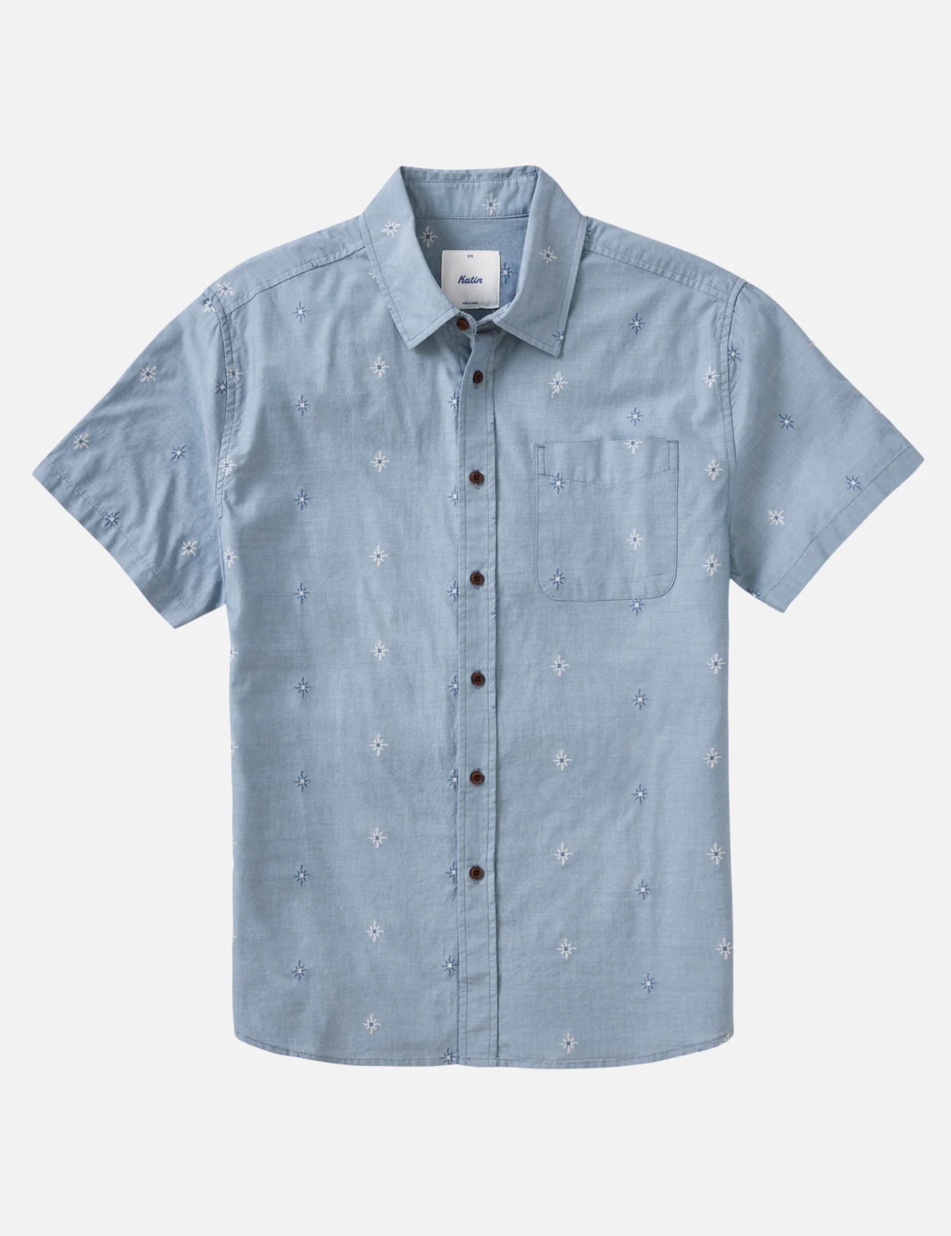 Katin Rollins Shirt Overcast Light Blue Periwinkle Pattern SS Short Sleeve Shirt for Men Men’s Summer Tops Athens GA Georgia Kempt Menswear Store Near Me