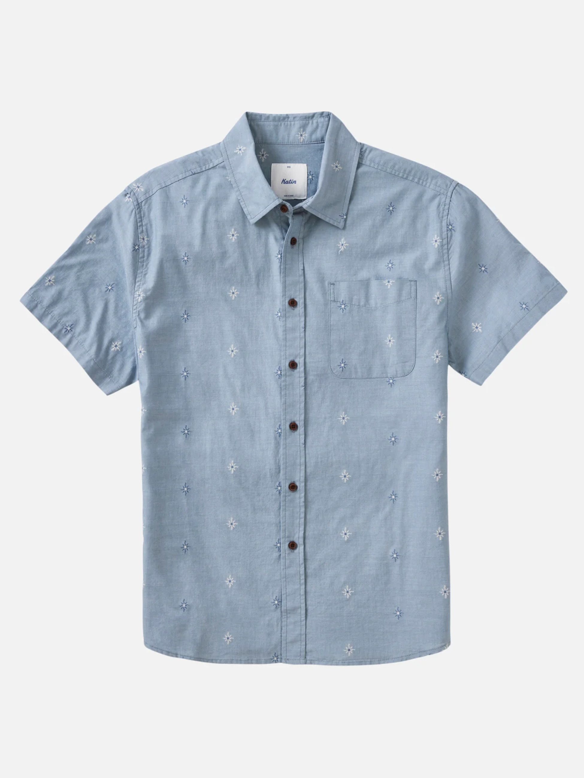 Katin Rollins Shirt Overcast Light Blue Periwinkle Pattern SS Short Sleeve Shirt for Men Men’s Summer Tops Athens GA Georgia Kempt Menswear Store Near Me