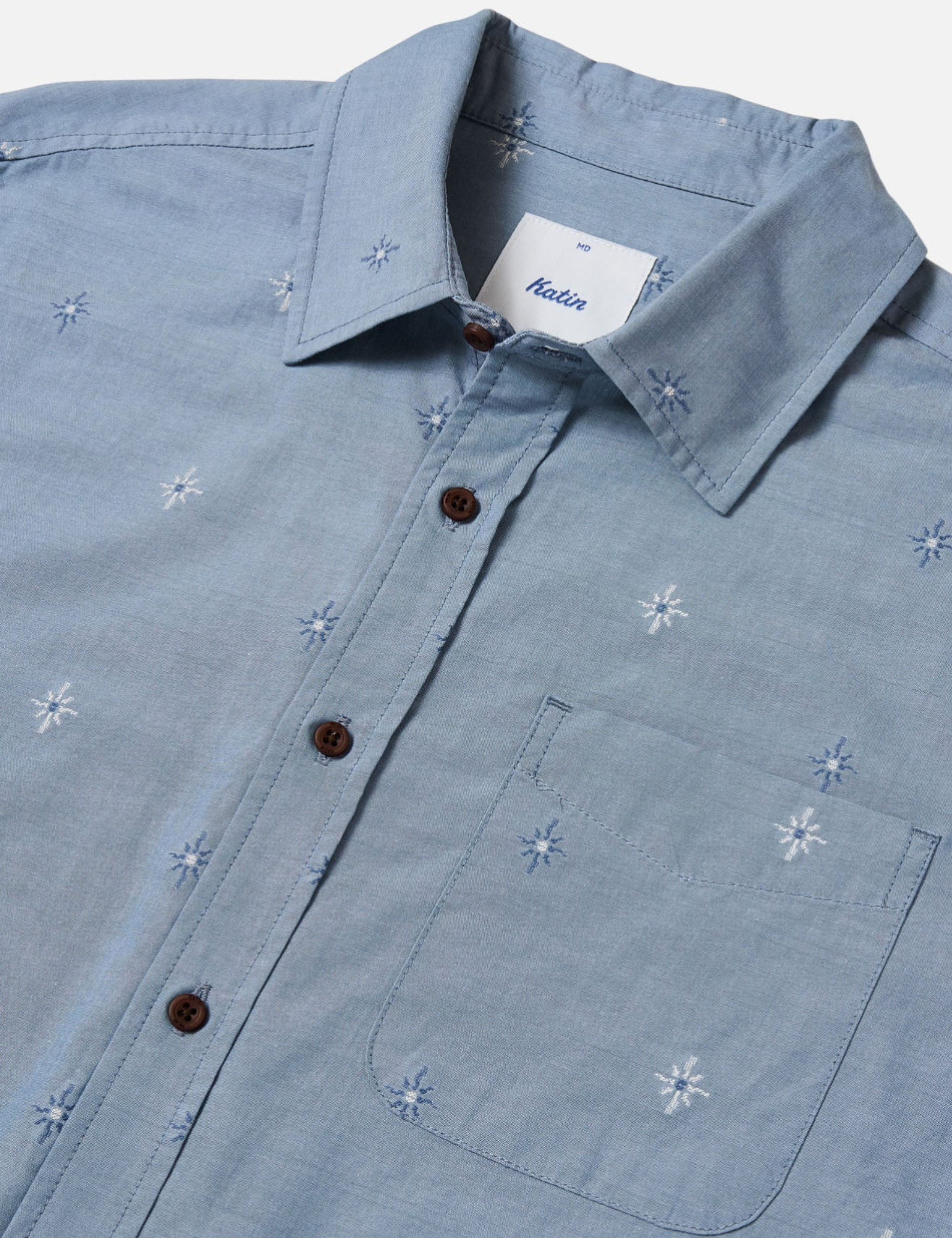 Katin Rollins Shirt Overcast Light Blue Periwinkle Pattern SS Short Sleeve Shirt for Men Men’s Summer Tops Athens GA Georgia Kempt Menswear Store Near Me