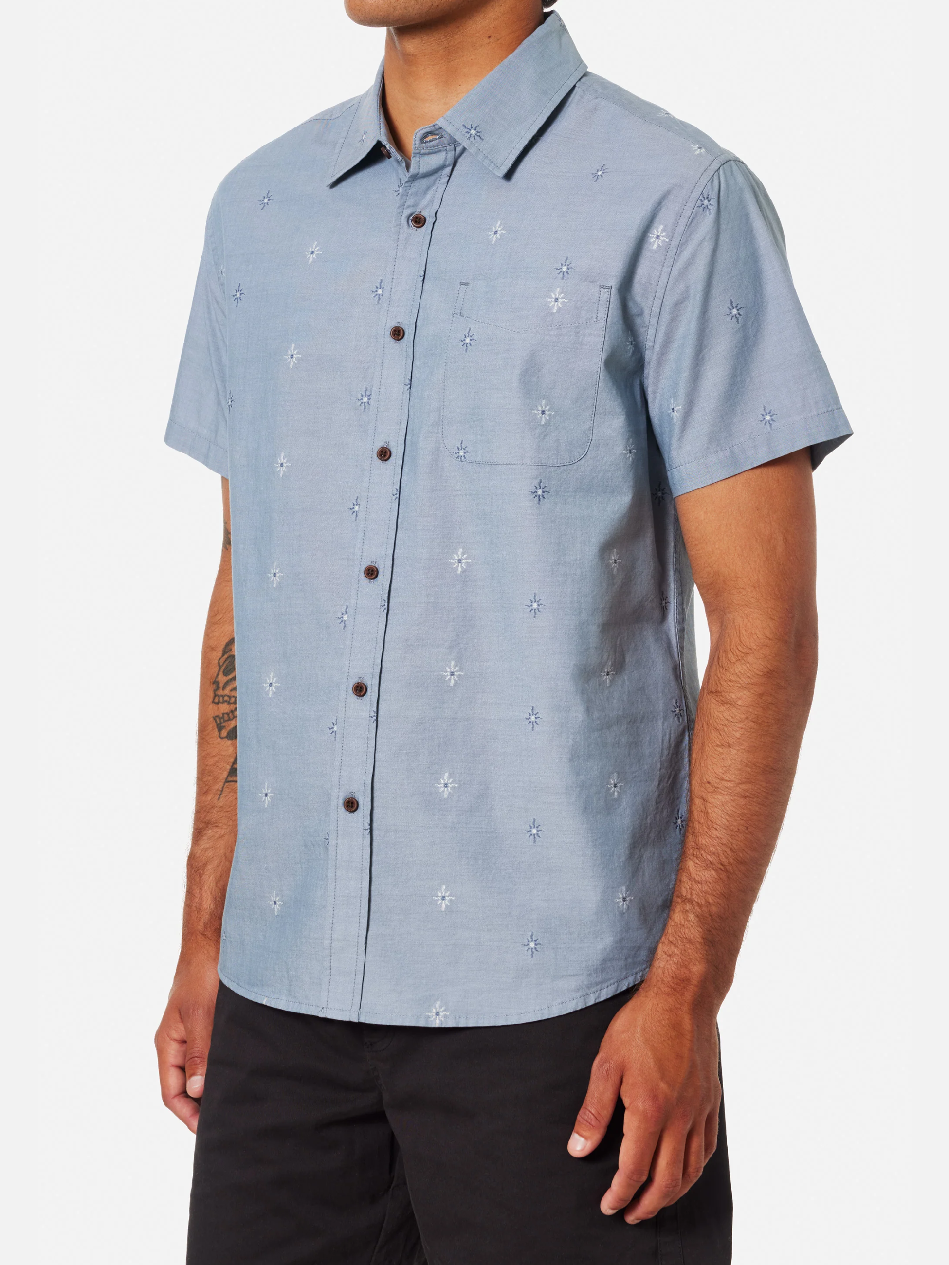 Katin Rollins Shirt Overcast Light Blue Periwinkle Pattern SS Short Sleeve Shirt for Men Men’s Summer Tops Athens GA Georgia Kempt Menswear Store Near Me