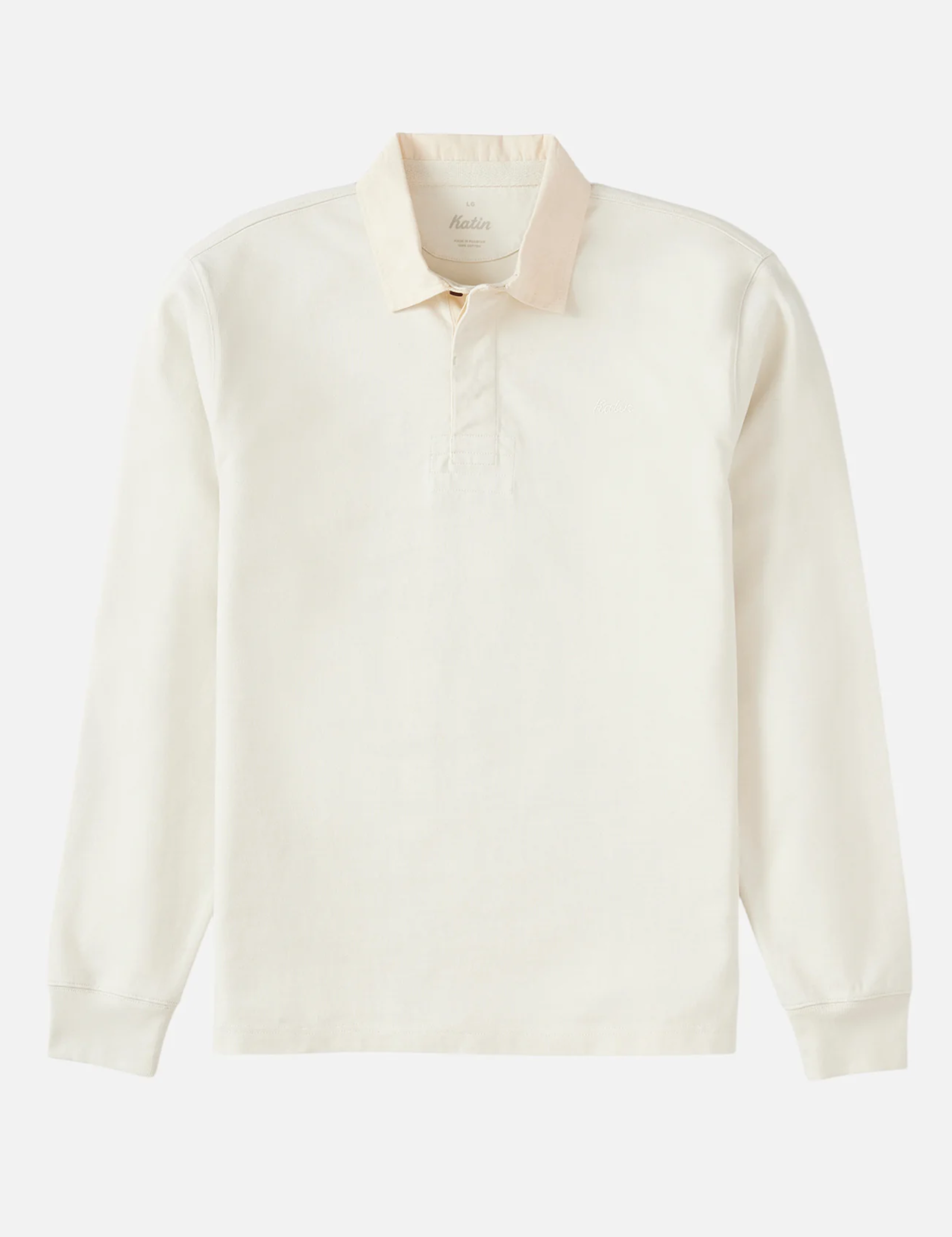 Katin Ronan Polo White Cream Vapor Gray LS Long Sleeve Fall Winter Collared Men’s Tops for Men Athens GA Georgia Kempt Menswear Store Near Me