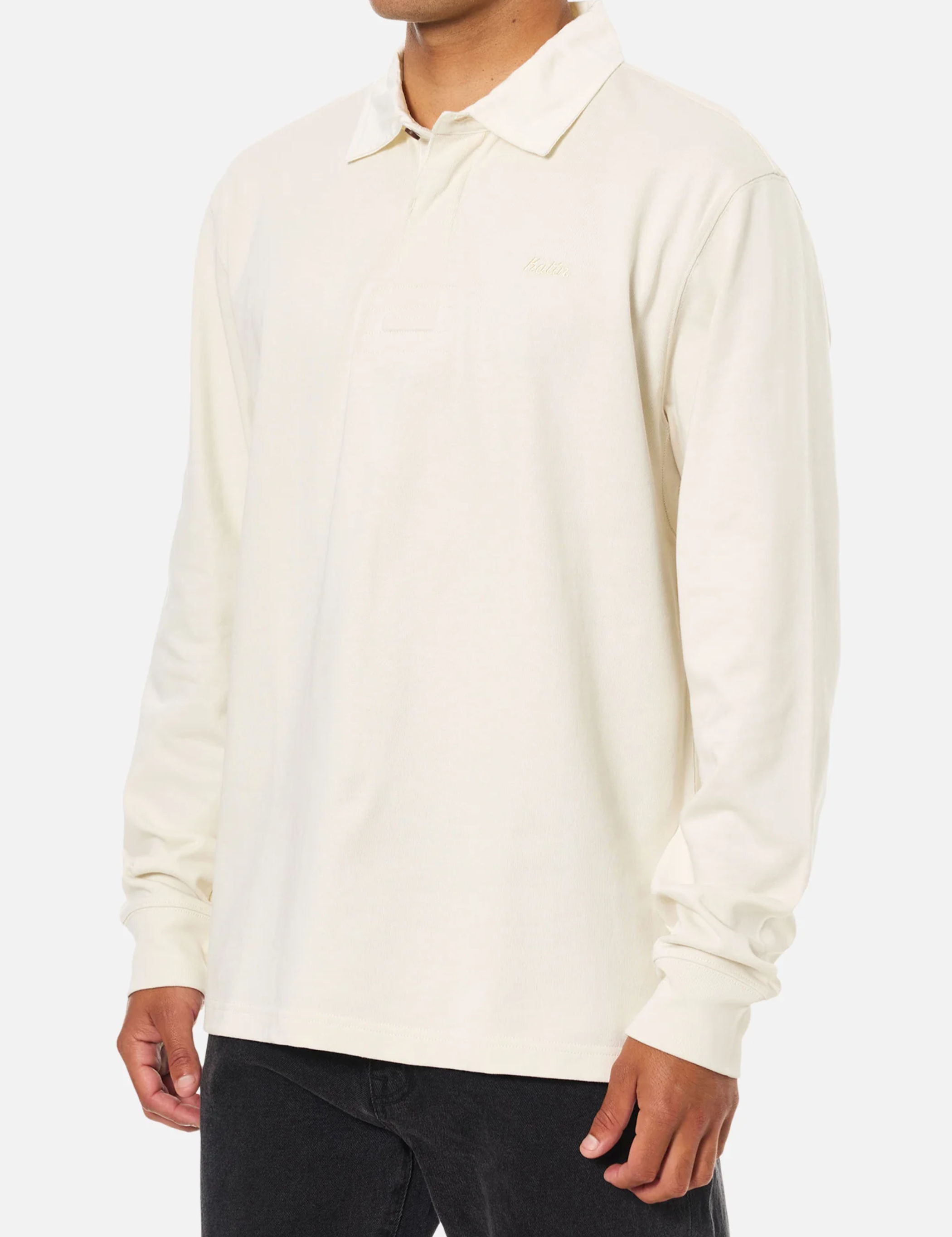 Katin Ronan Polo White Cream Vapor Gray LS Long Sleeve Fall Winter Collared Men’s Tops for Men Athens GA Georgia Kempt Menswear Store Near Me