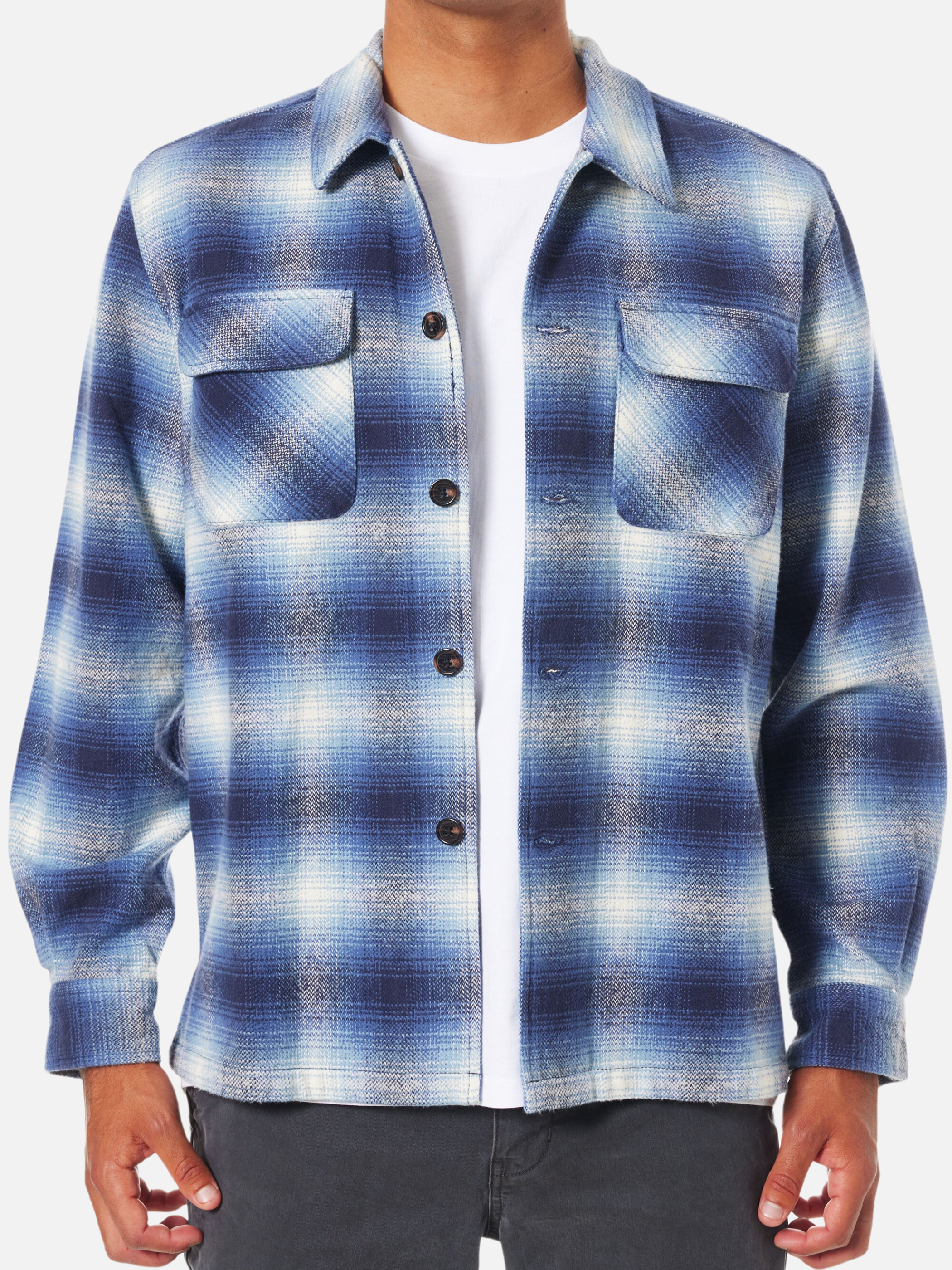 Katin Shiloh Flannel Polar Navy Blue Men’s Button Down Double Pocket Collared Shirt Athens GA Georgia Kempt Menswear Store Near Me 