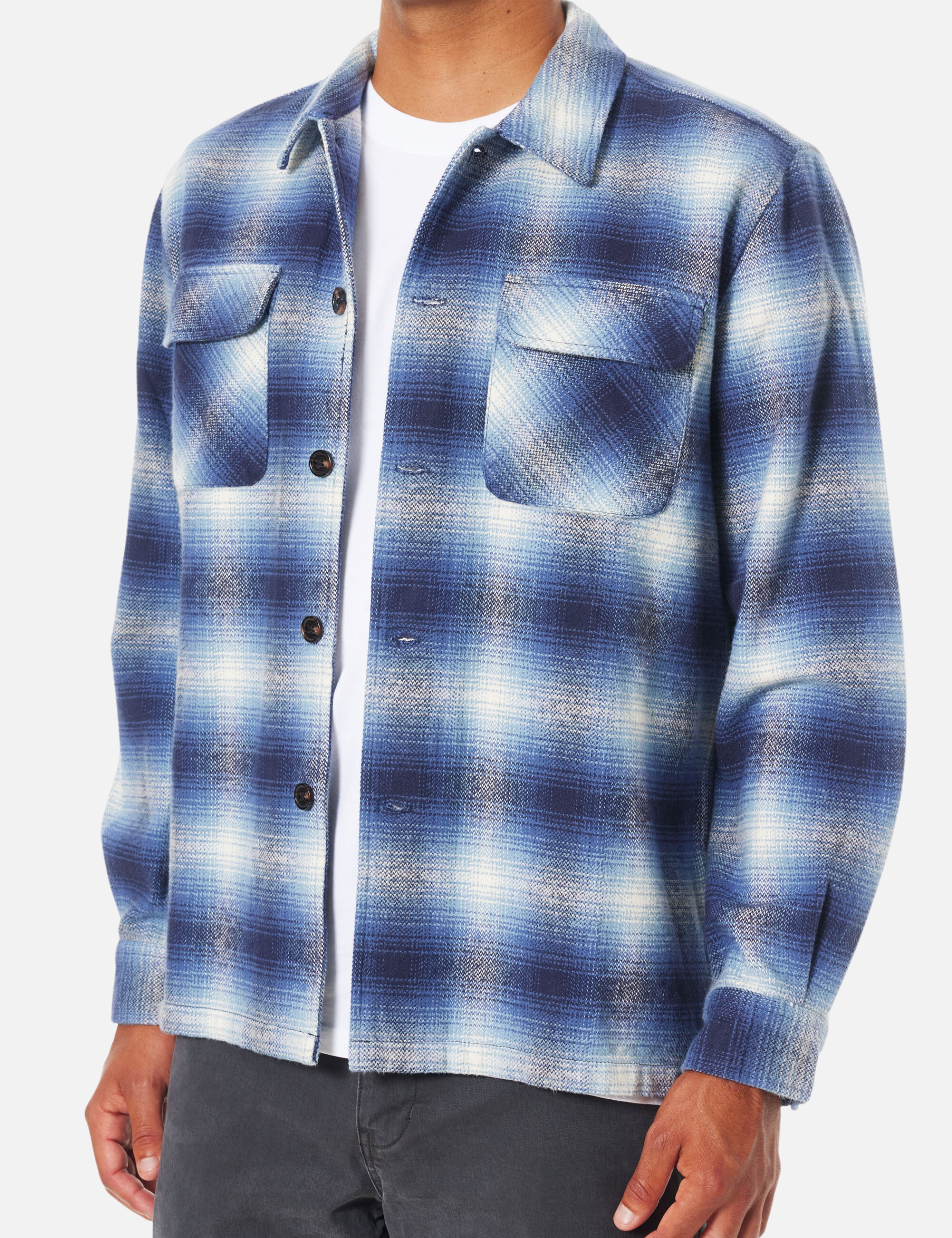 Katin Shiloh Flannel Polar Navy Blue Men’s Button Down Double Pocket Collared Shirt Athens GA Georgia Kempt Menswear Store Near Me 