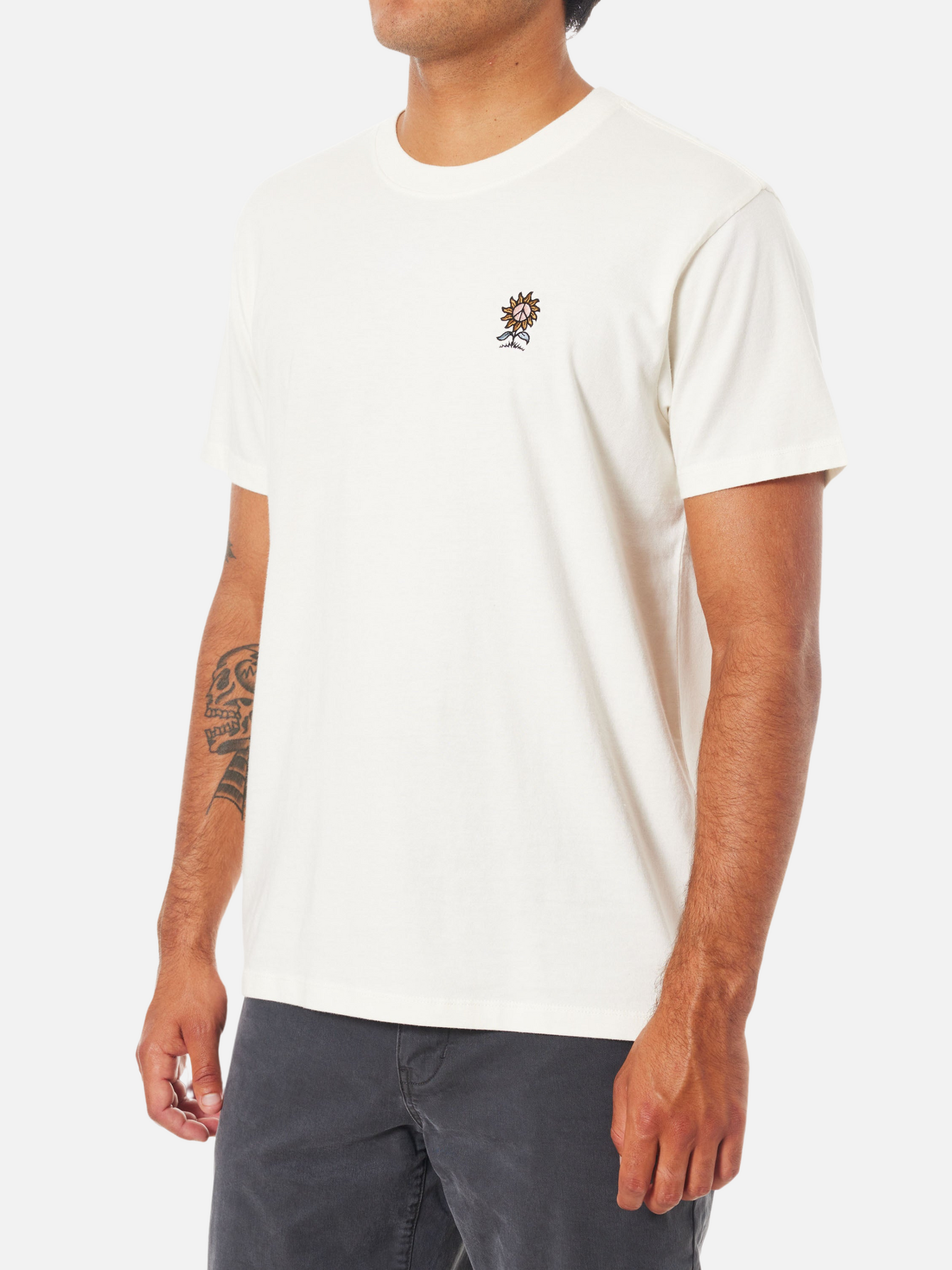 Katin Sunflower Emb Emblem White Tee VIntage White Shirt T-Shirt for Men Athens Kempt GA Georgia Menswear Store