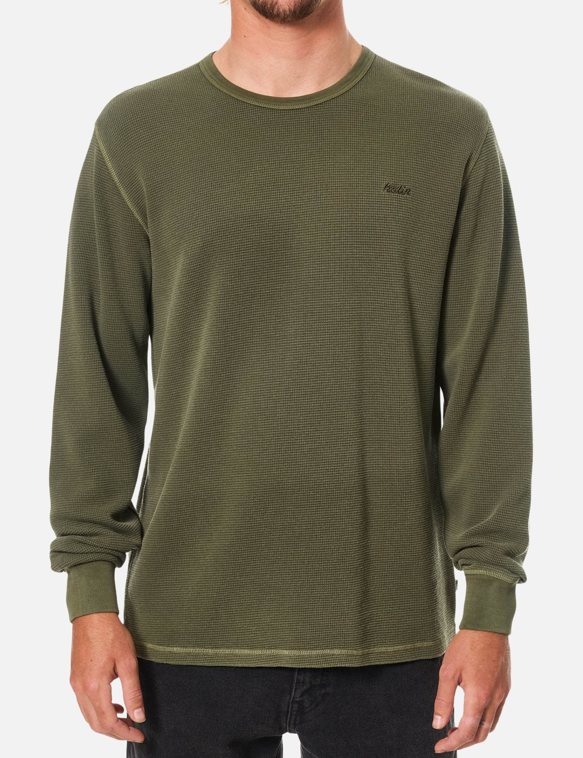 Katin Therman Thermal Vintage Shadow Green Olive Texture Textured LS Long Sleeve Men’s Fall Winter Tops for Men Athens GA Georgia Kempt Menswear Store Near Me