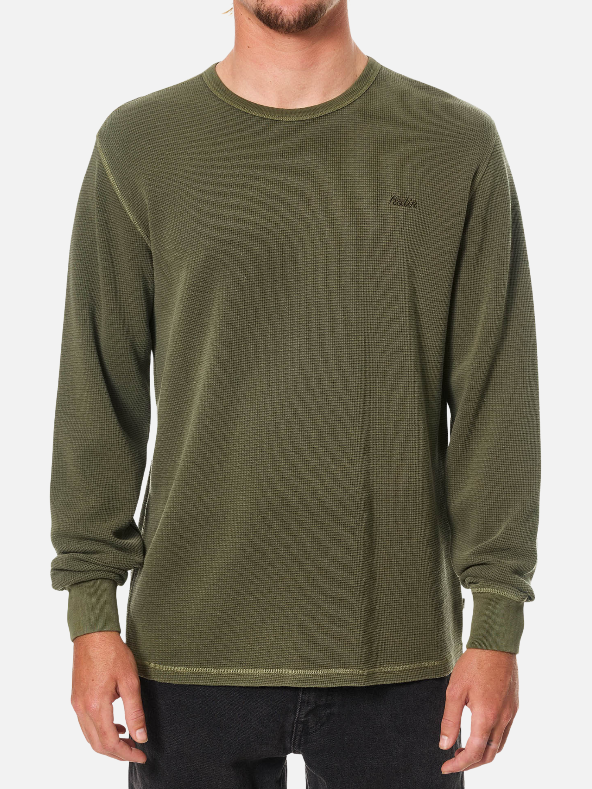 Katin Therman Thermal Vintage Shadow Green Olive Texture Textured LS Long Sleeve Men’s Fall Winter Tops for Men Athens GA Georgia Kempt Menswear Store Near Me