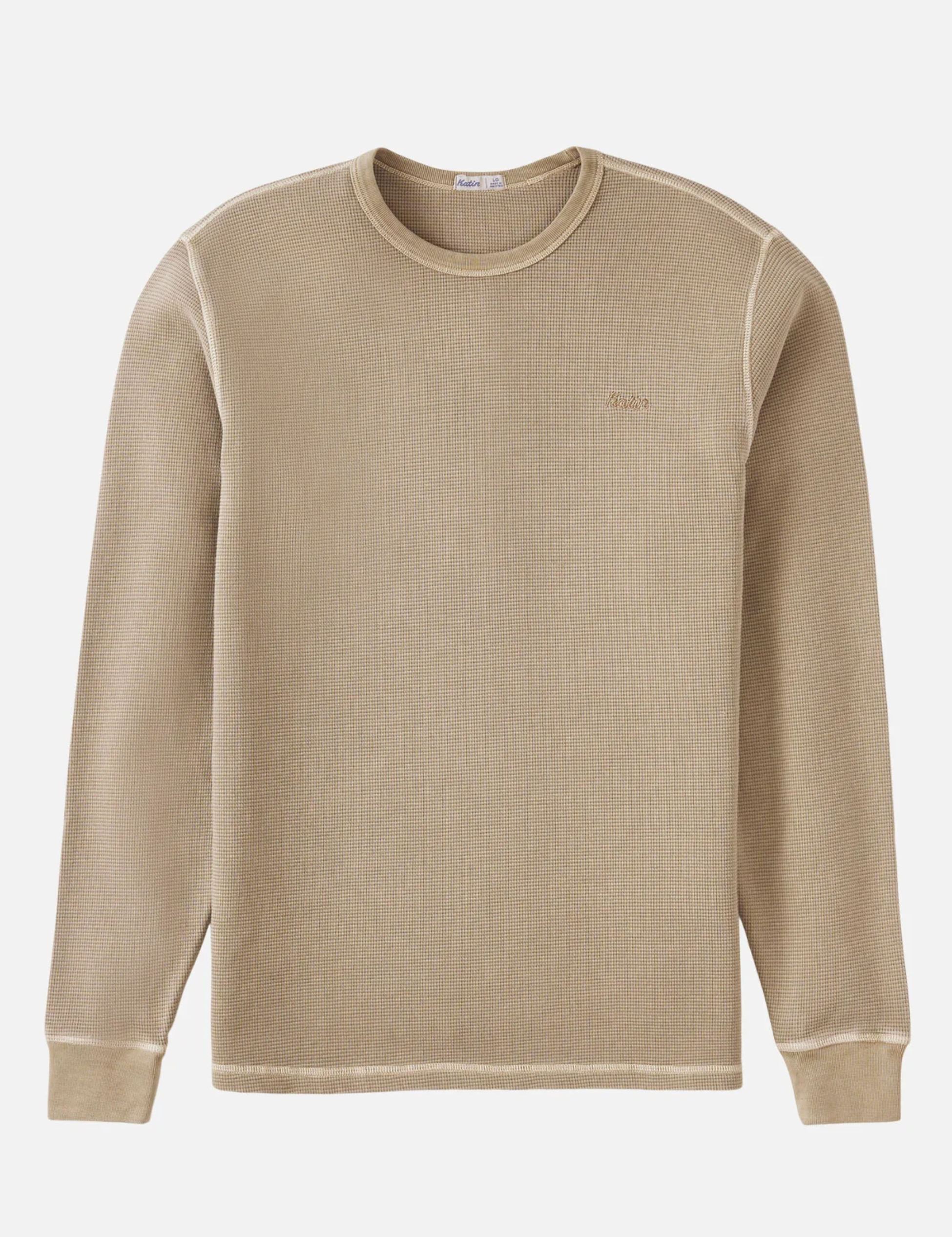 Katin Therman Thermal Vintage Khaki Taupe Texture Textured LS Long Sleeve Men’s Fall Winter Tops for Men Athens GA Georgia Kempt Menswear Store Near Me