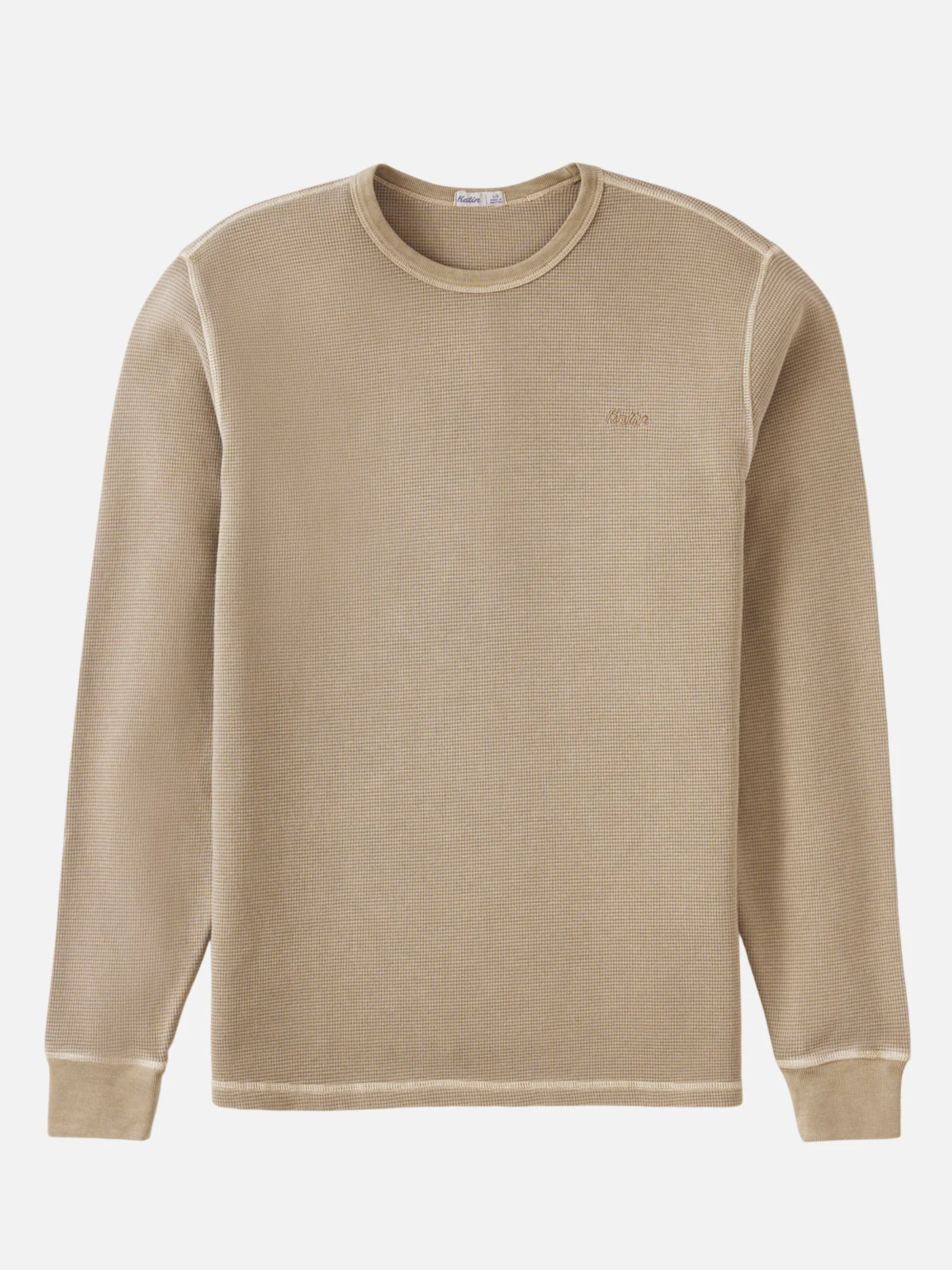 Katin Therman Thermal Vintage Khaki Taupe Texture Textured LS Long Sleeve Men’s Fall Winter Tops for Men Athens GA Georgia Kempt Menswear Store Near Me