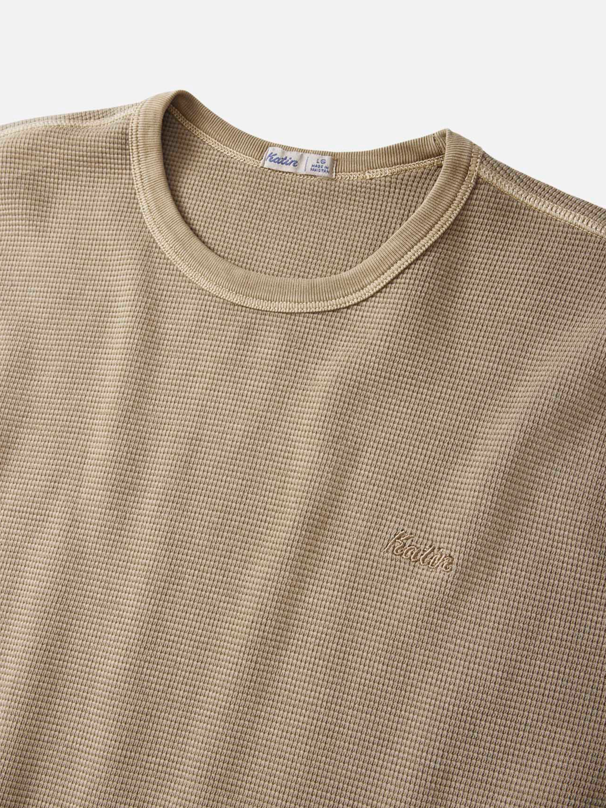 Katin Therman Thermal Vintage Khaki Taupe Texture Textured LS Long Sleeve Men’s Fall Winter Tops for Men Athens GA Georgia Kempt Menswear Store Near Me