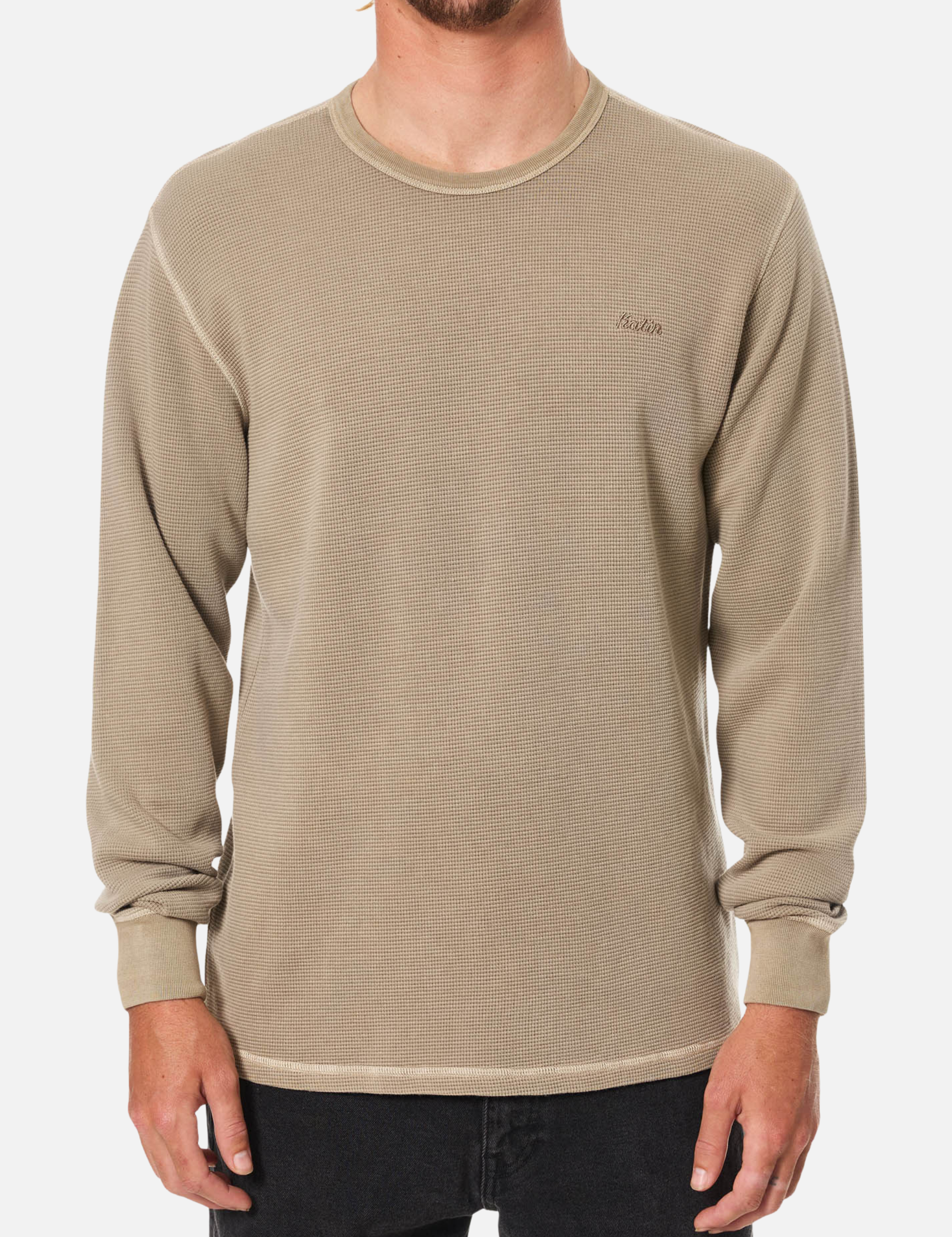 Katin Therman Thermal Vintage Khaki Taupe Texture Textured LS Long Sleeve Men’s Fall Winter Tops for Men Athens GA Georgia Kempt Menswear Store Near Me