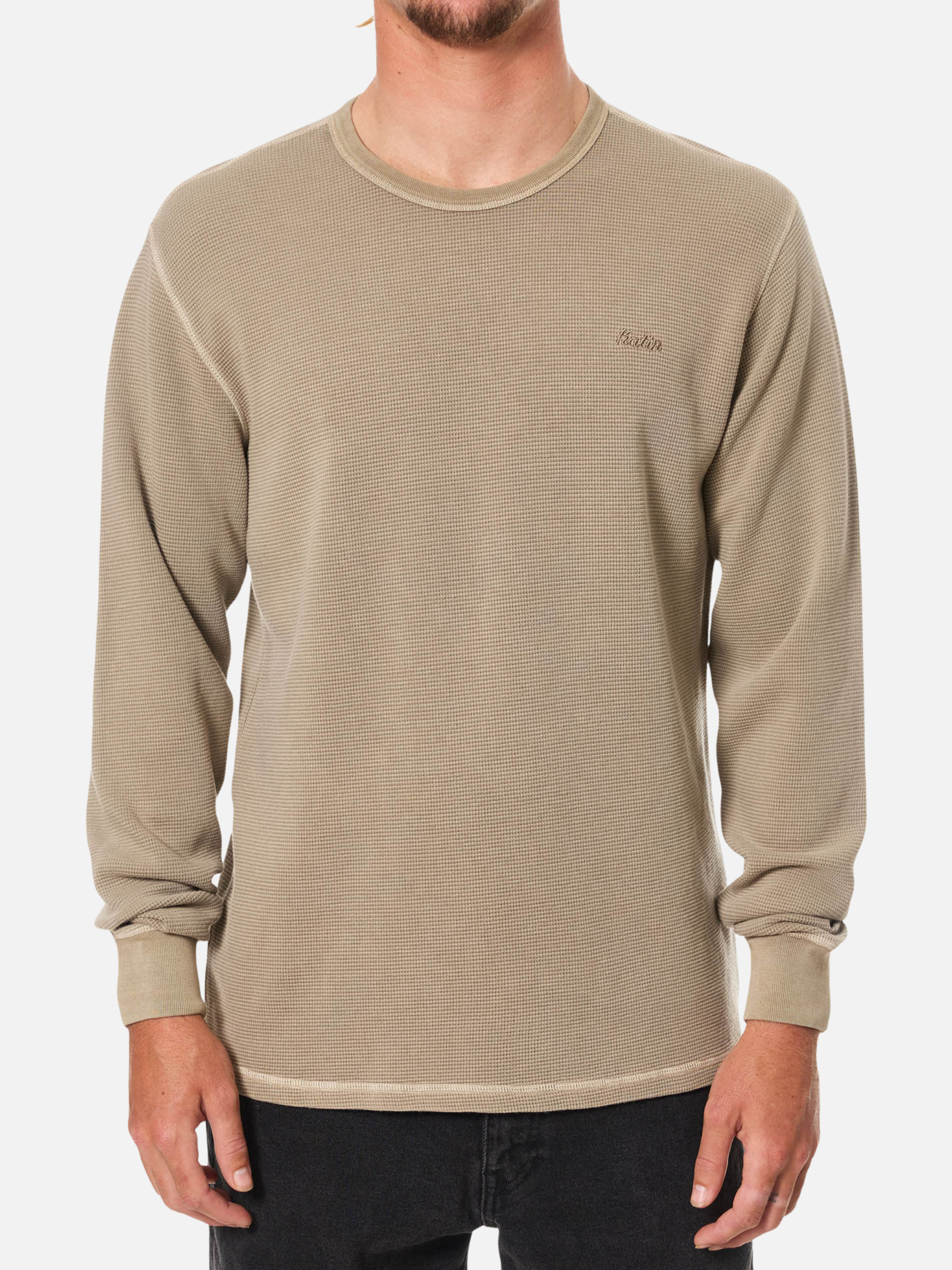 Katin Therman Thermal Vintage Khaki Taupe Texture Textured LS Long Sleeve Men’s Fall Winter Tops for Men Athens GA Georgia Kempt Menswear Store Near Me