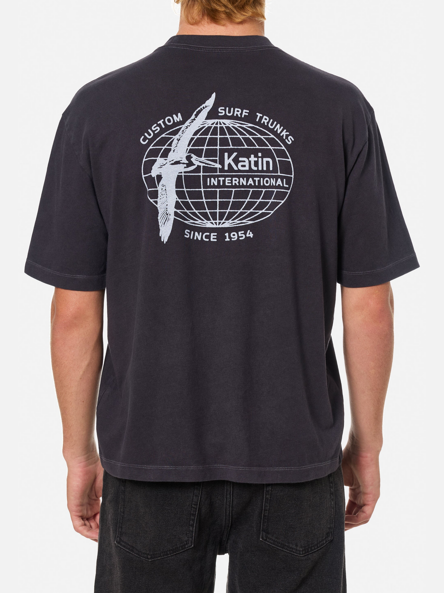 Katin Williams Box Fit Graphic Tee T-Shirt SS Short Sleeve Men’s Tops for Men Polar Navy Blue White Text Athens GA Georgia Kempt Menswear Store Near Me