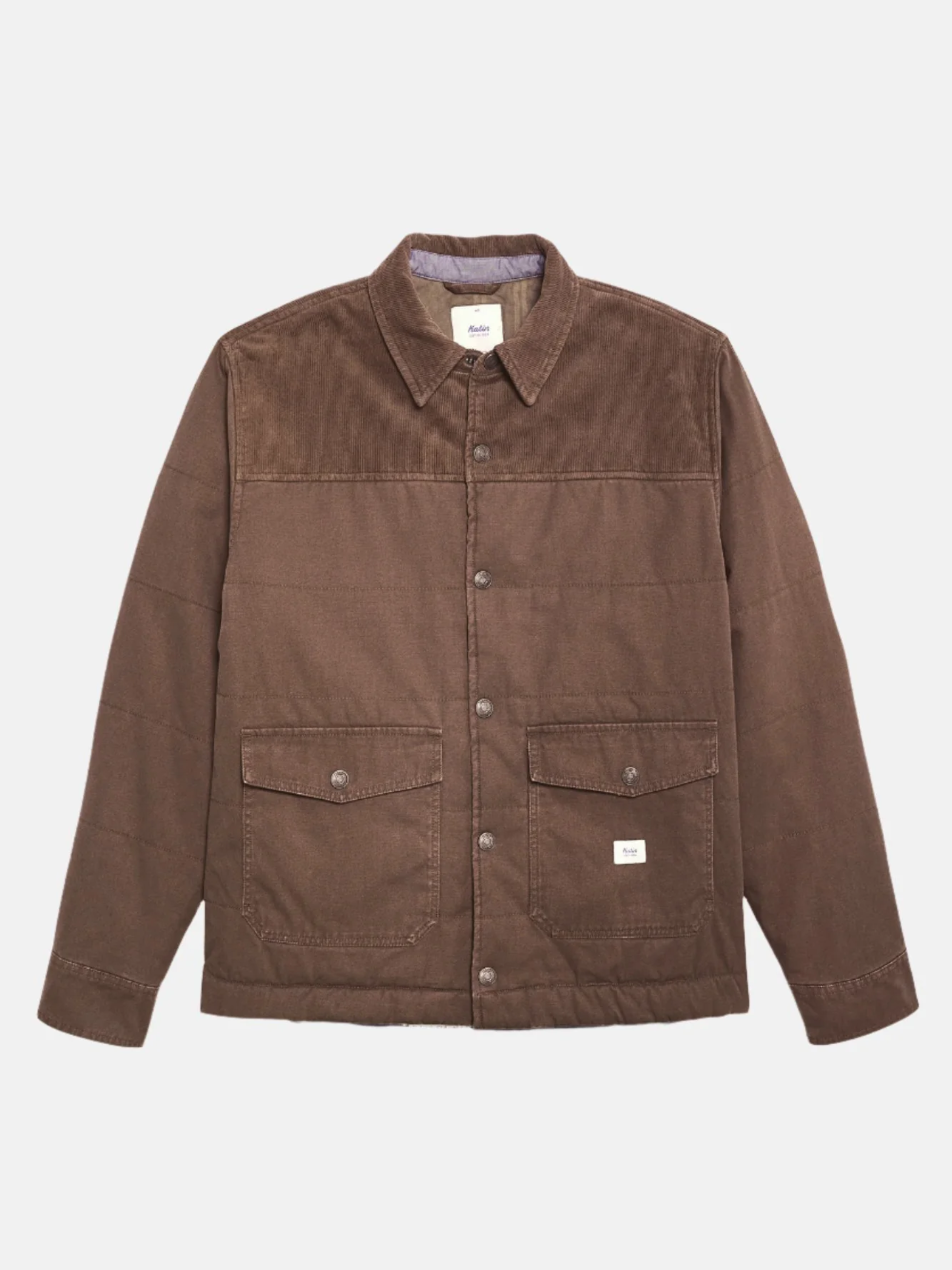 Katin Yukon Jacket Rain Drum Brown Men’s Fall Winter Tops Outerwear for Men Pockets Texture Button Up Athens GA Georgia Kempt Menswear Store Near Me