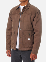 Katin Yukon Jacket Rain Drum Brown Men’s Fall Winter Tops Outerwear for Men Pockets Texture Button Up Athens GA Georgia Kempt Menswear Store Near Me