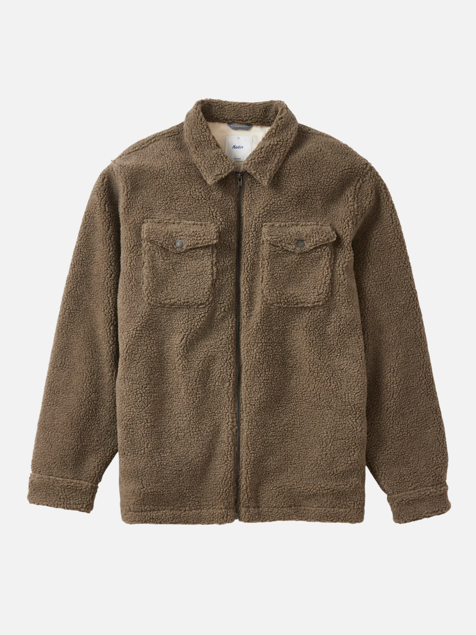 Katin Anderson Sherpa Jacket Shadow Men's LS Long Sleeve Zip Up Outerwear Overshirt For Men Athens GA Georgia Kempt Menswear Store Near Me