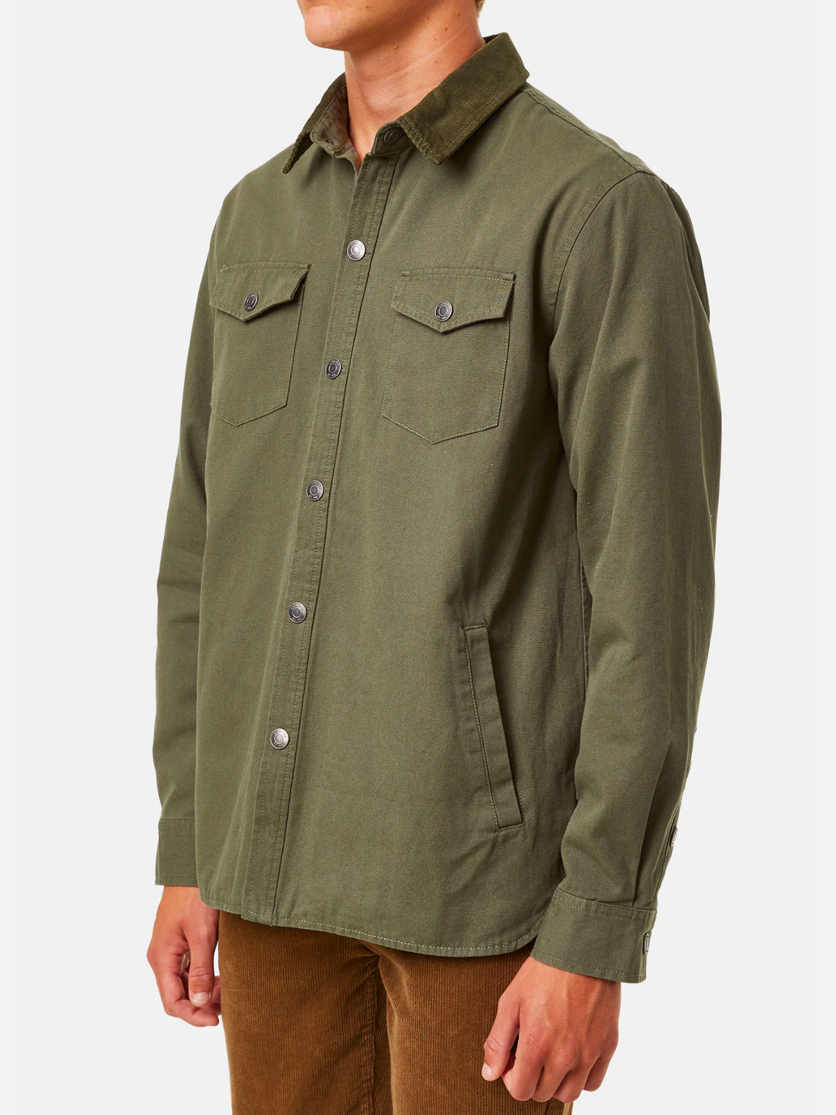 katin campbell jacket olive green cotton cavas corduroy collar kempt athens ga georgia men's clothing store