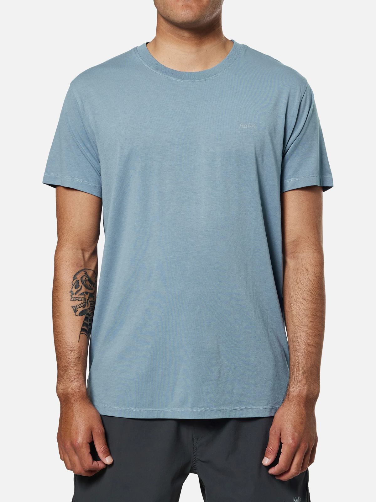 katin flow shirt light blue athleisure tee pima cotton blend kempt athens ga georgia men's clothing store