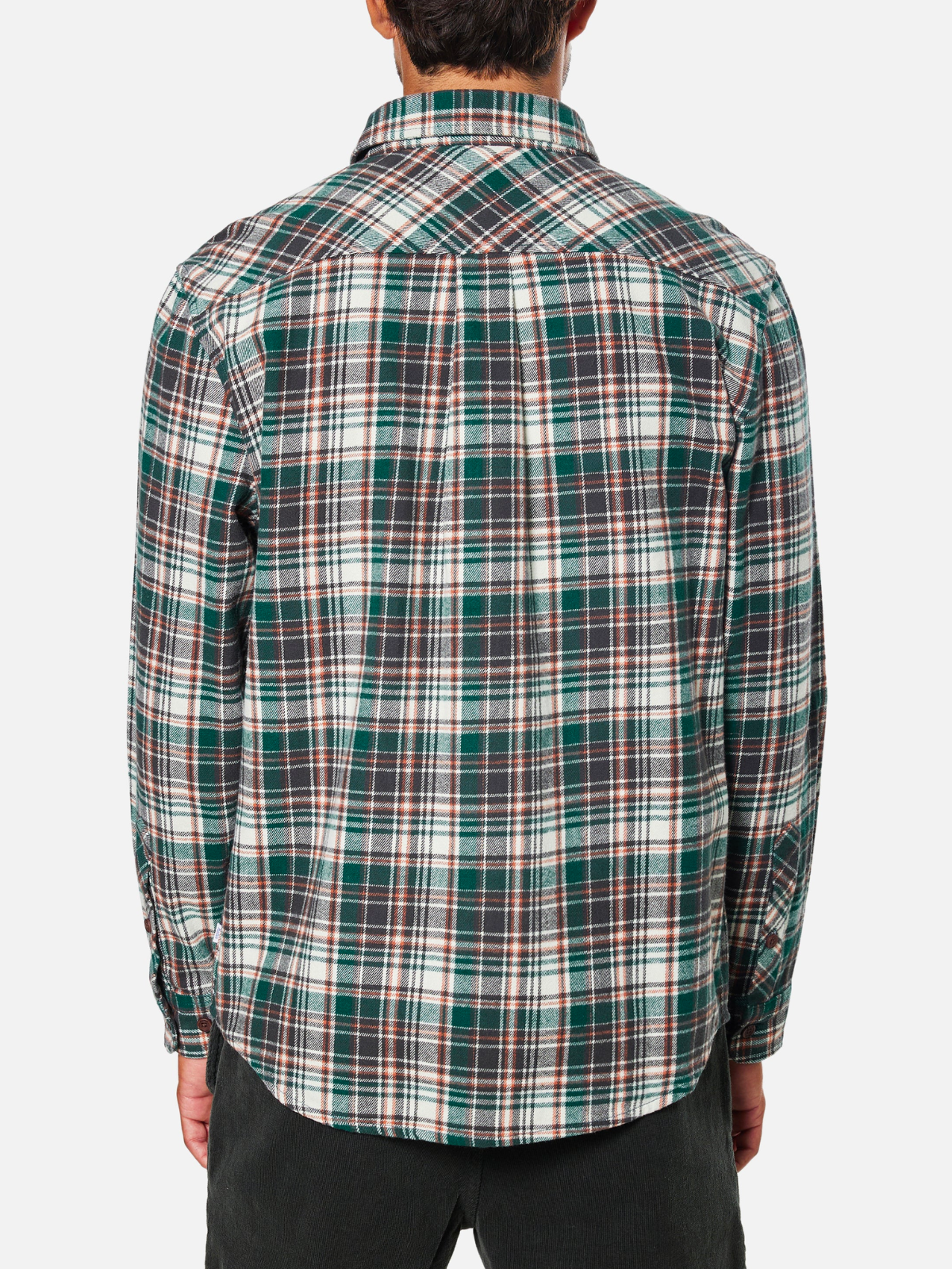 katin fred flannel black wash teal green orange white blue plaid cotton ls long sleeve button down casual shirt kempt athens ga georgia men's clothing store