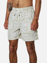 katin atoll volley swim trunk desert sage green white aztec tribal pattern elastic waistband drawstring beach short 100% nylon kempt athens ga georgia men's clothing store