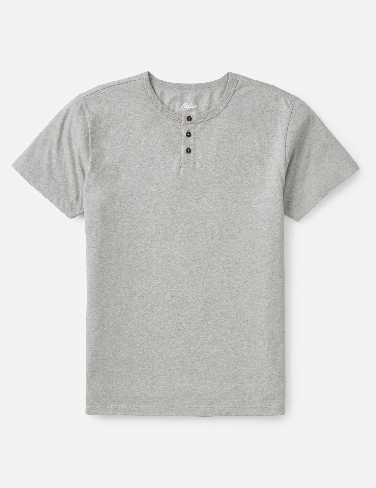 katin mesa henley heather gray 100% organic cotton t-shirt kempt athens ga georgia men's clothing store