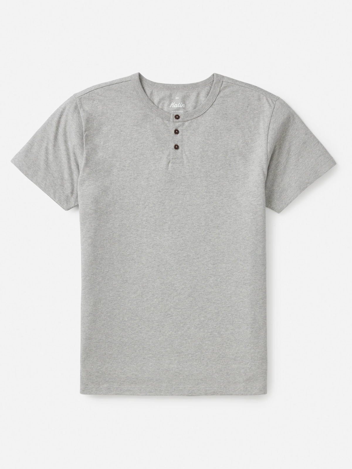 katin mesa henley heather gray 100% organic cotton t-shirt kempt athens ga georgia men's clothing store