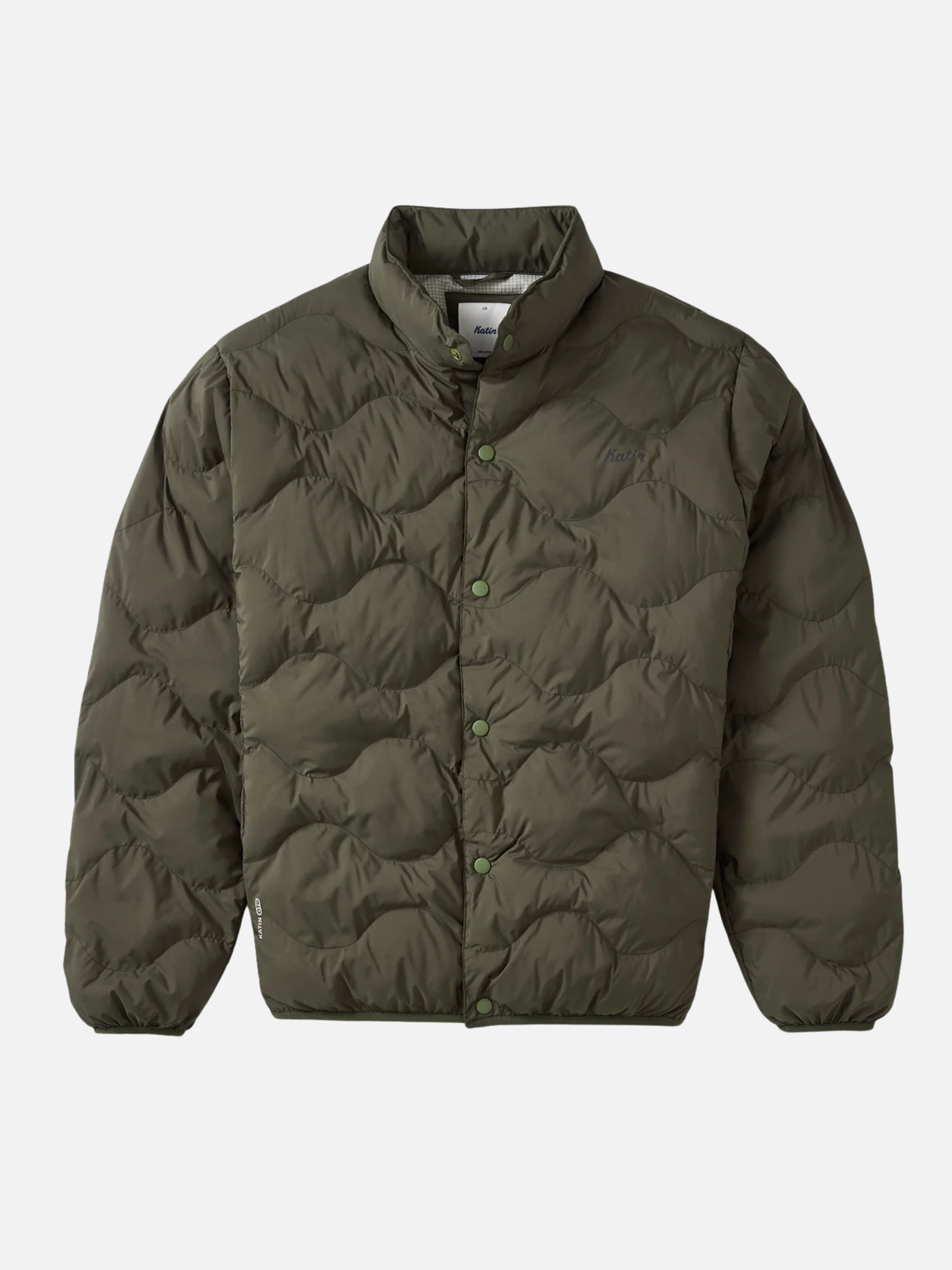 Katin OTG Out There Gear Puffer Jacket Lead Green Men's Water Resistant Snap Button Puffer For Men Athens GA Georgia Kempt Menswear Store Near Me