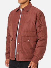 Katin OTG Out There Gear Puffer Jacket Mahogany Red Men's Water Proof Snap Button Coat For Men Athens GA Georgia Kempt Menswear Store Near Me
