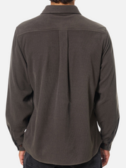 Katin Roland Shirt Lead Gray Men's LS Long Sleeve Textured Button-Up Overshirt Jacket For Men Athens GA Georgia Kempt Menswear Store Near Me