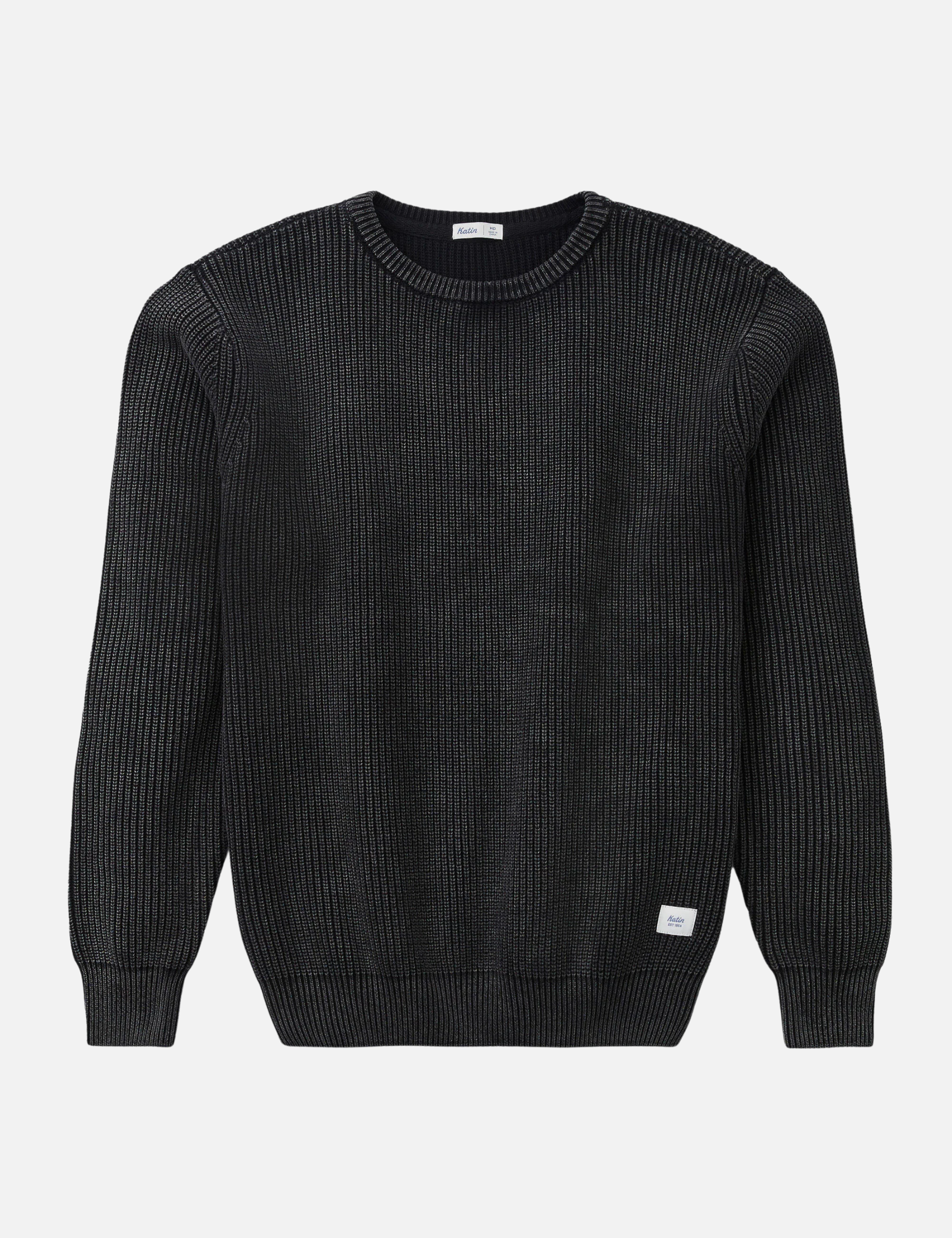 Katin Swell Sweater LS Long Sleeve Winter Fall Men’s Tops for Men Black Wash Knit Knitted Shirt Athens GA Georgia Kempt Menswear Store Near Me