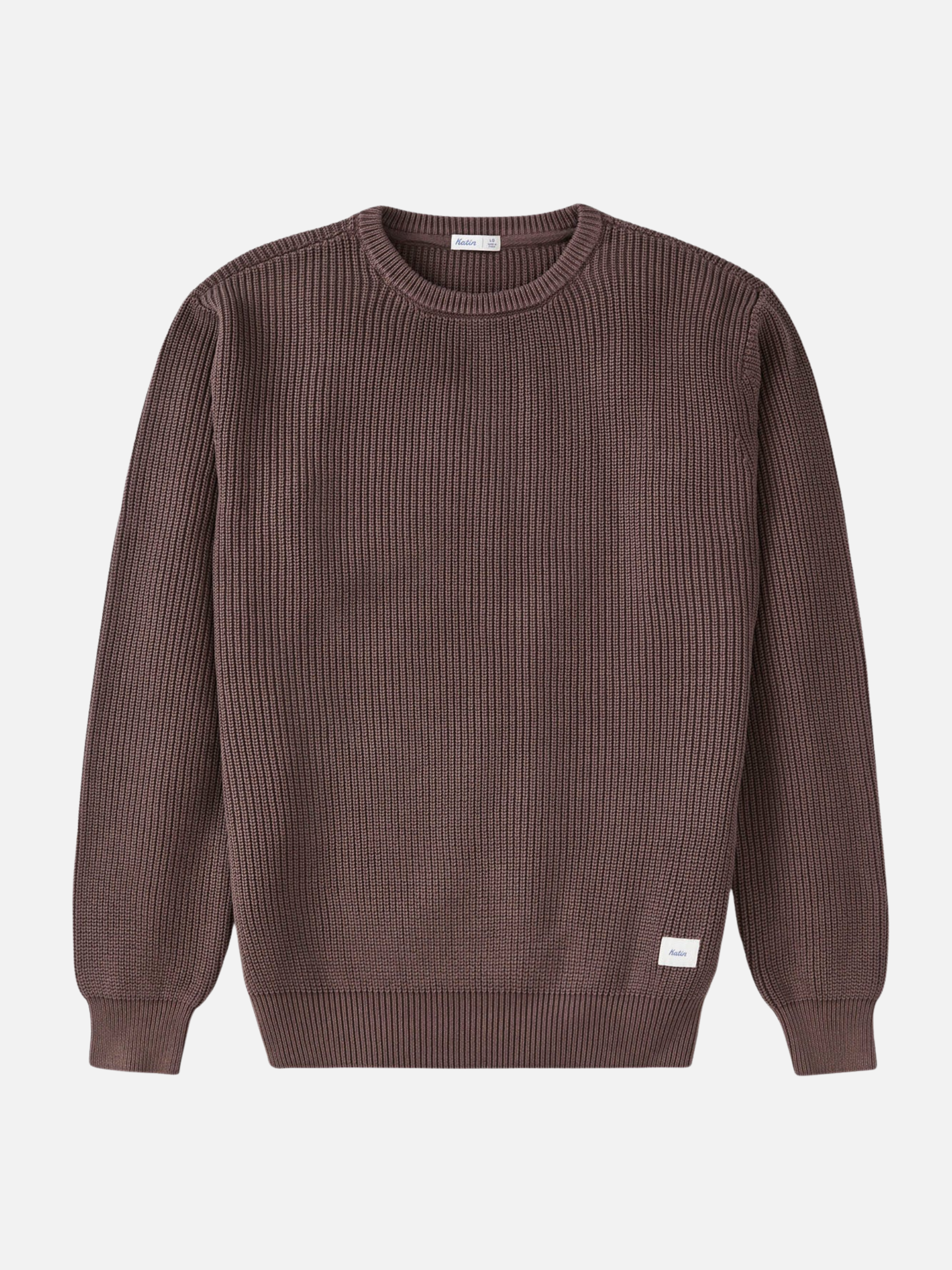 Katin Swell Sweater LS Long Sleeve Winter Fall Men’s Tops for Men Plum Brown Knit Knitted Shirt Athens GA Georgia Kempt Menswear Store Near Me