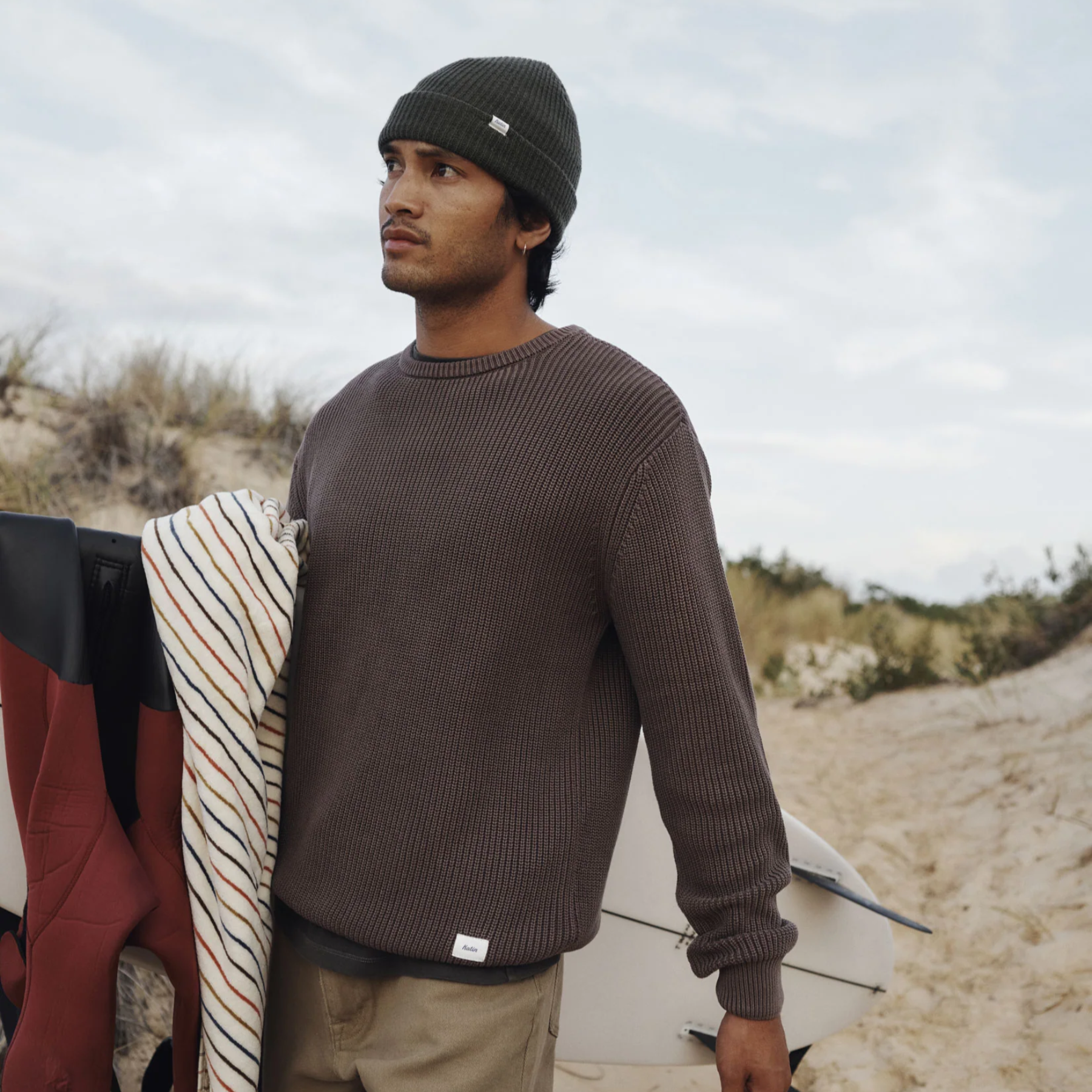 Katin Swell Sweater LS Long Sleeve Winter Fall Men’s Tops for Men Plum Brown Knit Knitted Shirt Athens GA Georgia Kempt Menswear Store Near Me