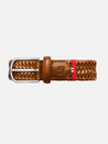 La Boucle The Napoli Italian Leather Camel Brown Braided Belt No Holes Stretchy Men’s Belts Athens GA Georgia Kempt Menswear Store Near Me