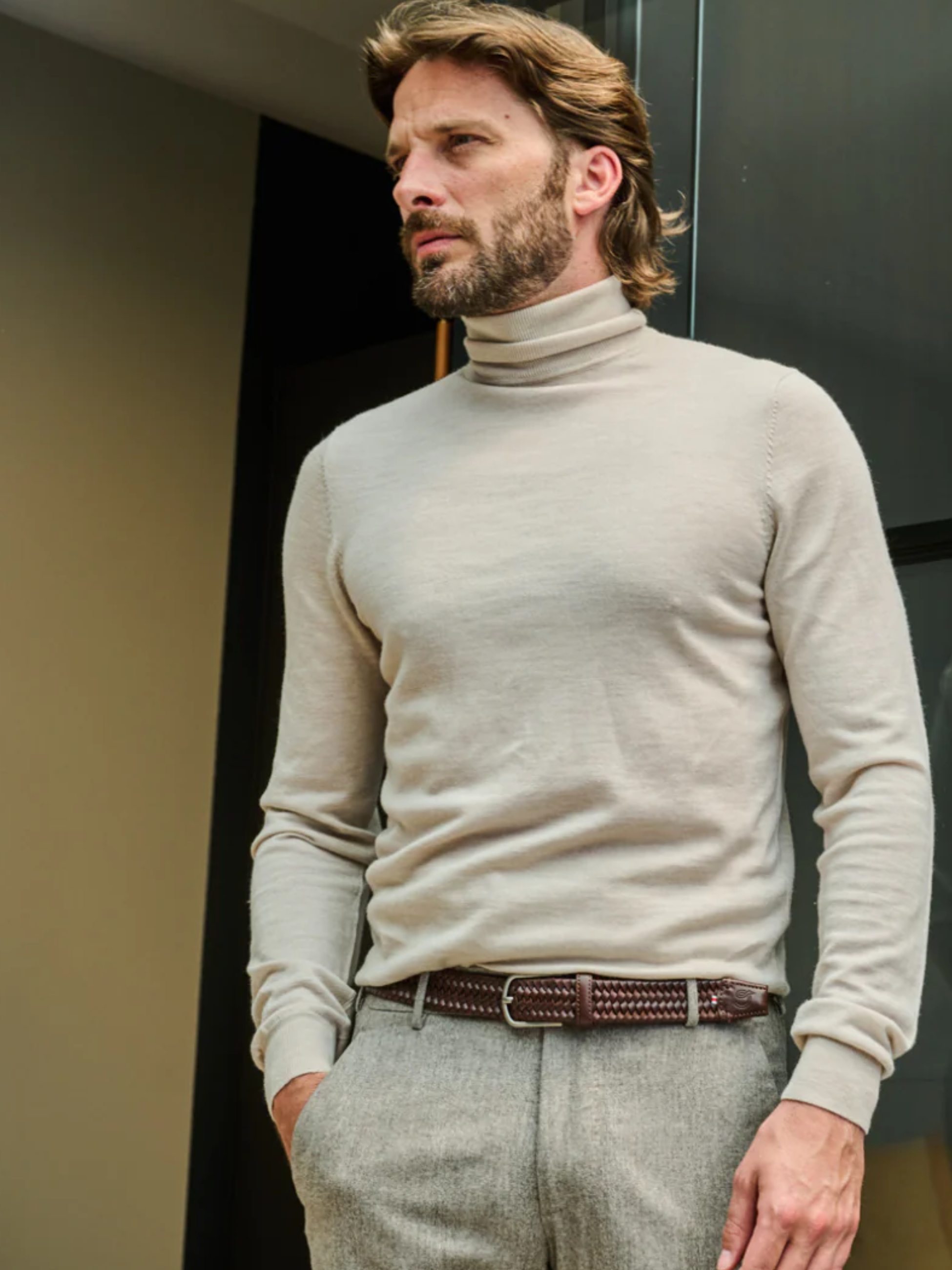 La Boucle The Roma Italian Leather Braided Belt No Holes Stretchy Men’s Belts Athens GA Georgia Kempt Menswear Store Near Me