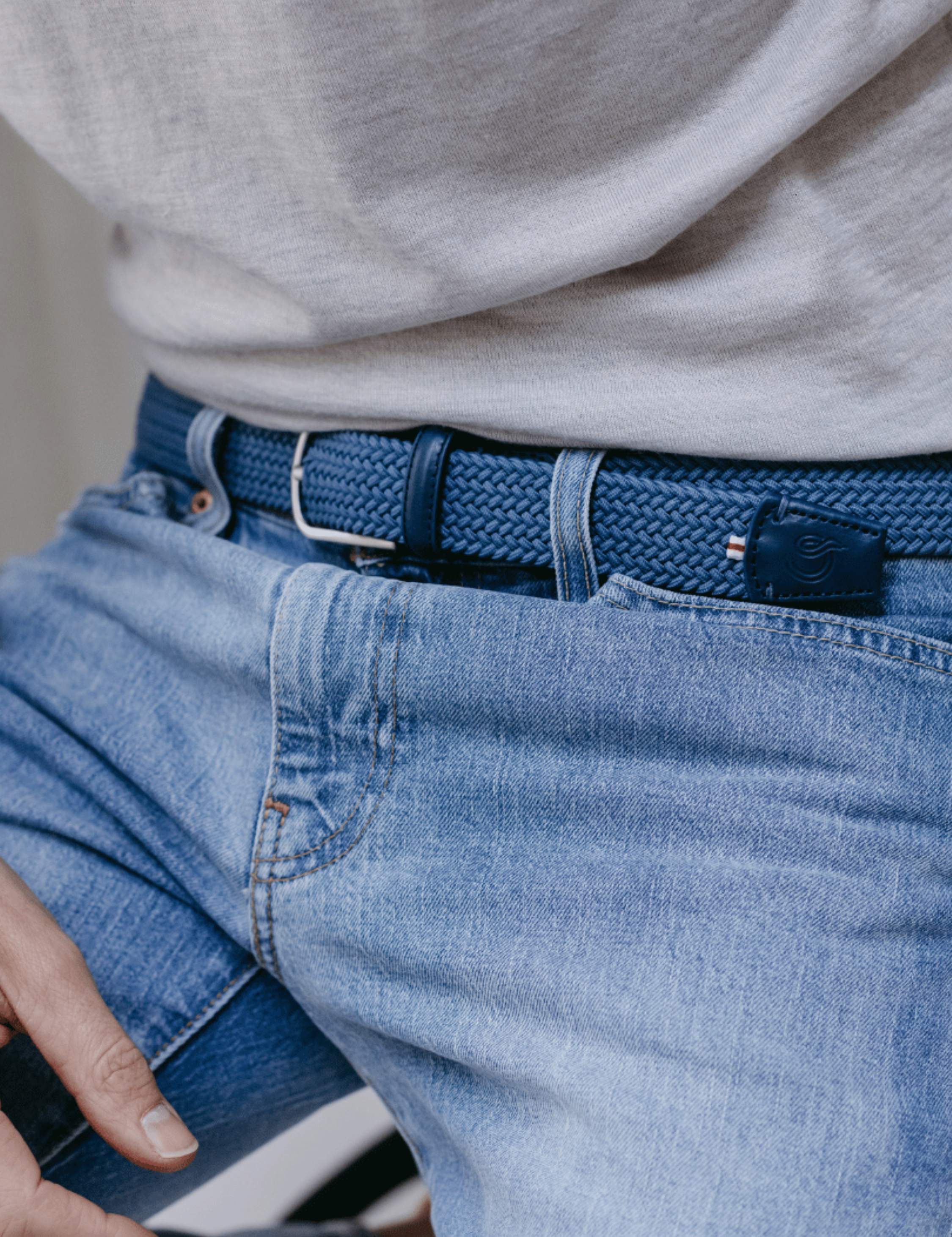 La Boucle Mono Belt Santorini China Blue Men’s Belts Belt Adjustable Woven Athens GA Georgia Kempt Menswear Store Near Me