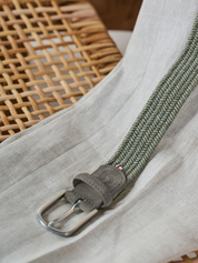 La Boucle Suede Waxed Cotton Belt Veneto Truffle Men’s Belts Belt Adjustable Woven Athens GA Georgia Kempt Menswear Store Near Me