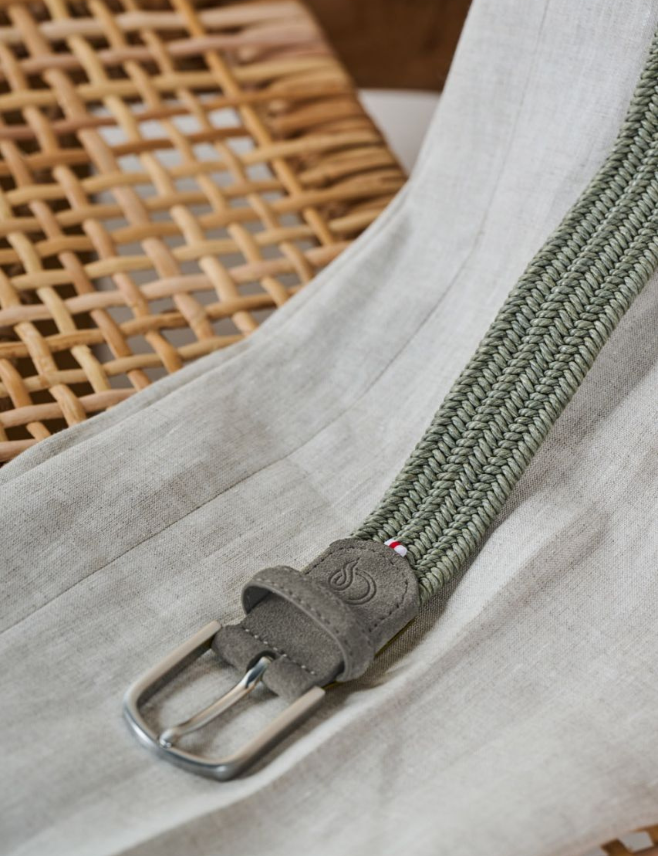 La Boucle Suede Waxed Cotton Belt Veneto Truffle Men’s Belts Belt Adjustable Woven Athens GA Georgia Kempt Menswear Store Near Me