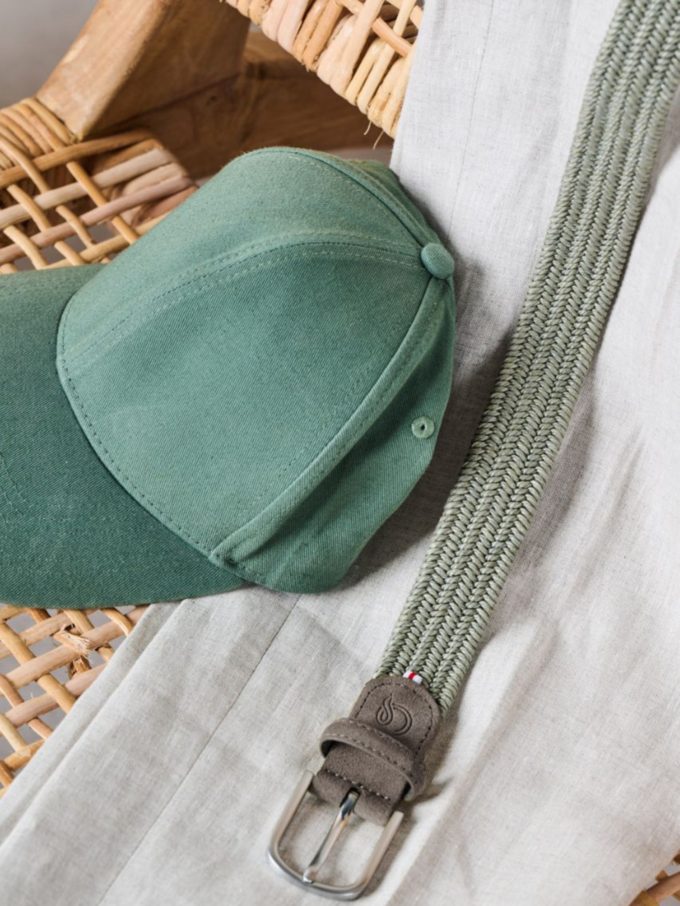 La Boucle Suede Waxed Cotton Belt Veneto Truffle Men’s Belts Belt Adjustable Woven Athens GA Georgia Kempt Menswear Store Near Me