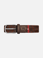 La Boucle Bologna Stretch Leather Belt - Brown Multi