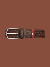 La Boucle Bologna Stretch Leather Belt - Brown Multi