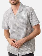 Marine Layer Landon Checkered Resort Shirt Vintage Indigo Men's Casual Collared Button Down For Men Athens GA Georgia Kempt Menswear Store Near Me