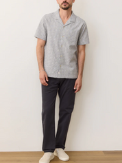 Marine Layer Landon Checkered Resort Shirt Vintage Indigo Men's Casual Collared Button Down For Men Athens GA Georgia Kempt Menswear Store Near Me