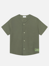 Les Deux Barry Baseball Jersey Shirt Forest Green Men’s Button Up Casual Top for Men Athens GA Georgia Kempt Menswear Store Near Me