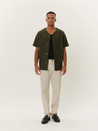 Les Deux Barry Baseball Jersey Shirt Forest Green Men’s Button Up Casual Top for Men Athens GA Georgia Kempt Menswear Store Near Me