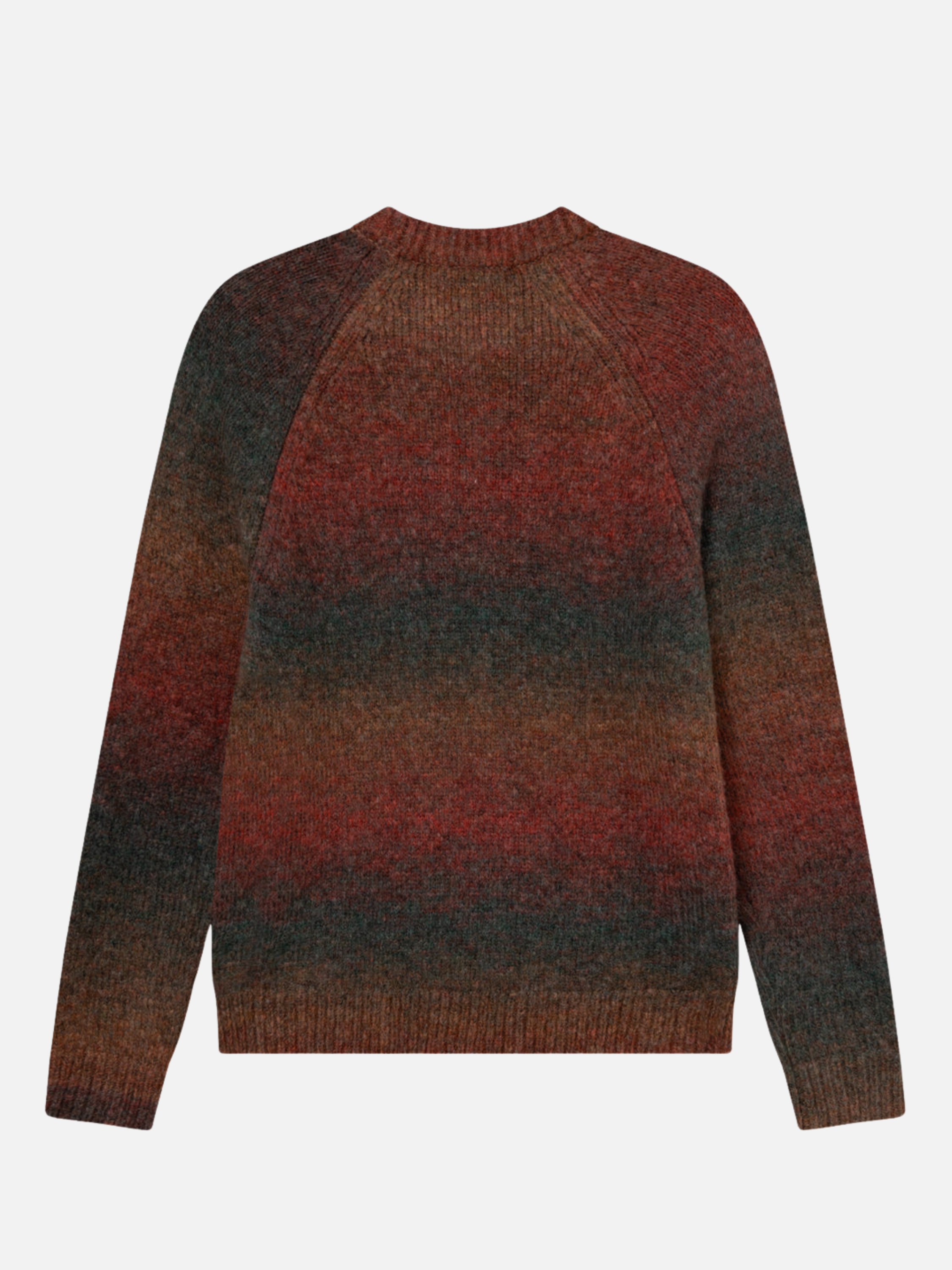 Les Deux Brad Gradient Knit Jumper Dark Clay Orange LS Long Sleeve Soft Knit Men’s Fall Winter Sweater Athens GA Georgia Kempt Menswear Store Near Me