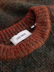 Les Deux Brad Gradient Knit Jumper Dark Clay Orange LS Long Sleeve Soft Knit Men’s Fall Winter Sweater Athens GA Georgia Kempt Menswear Store Near Me